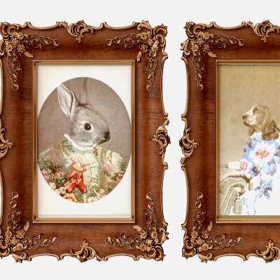Baroque Carved Wooden Picture Frames Set
