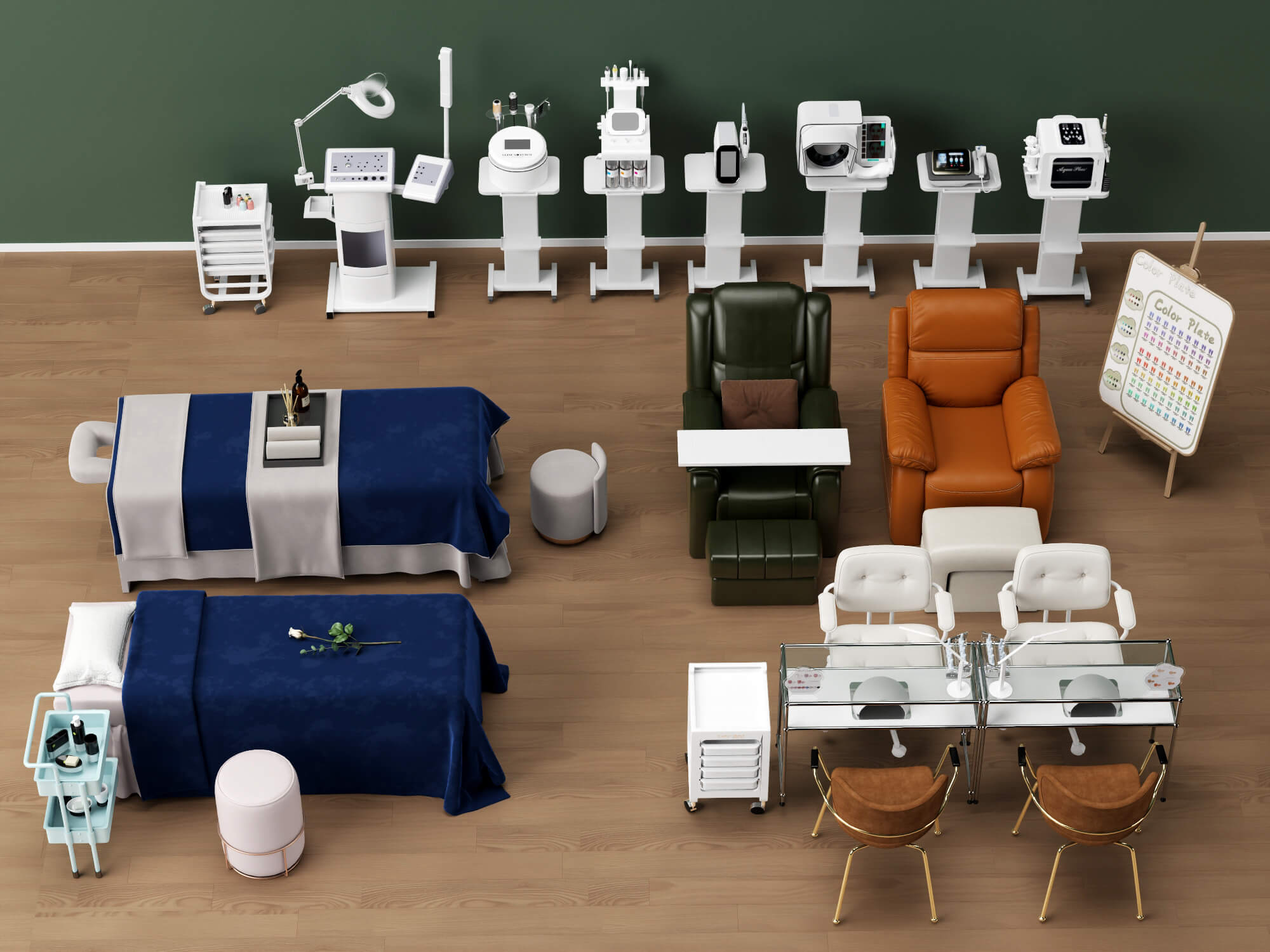Beauty Salon Equipment Pack 3D Model 3D Model
