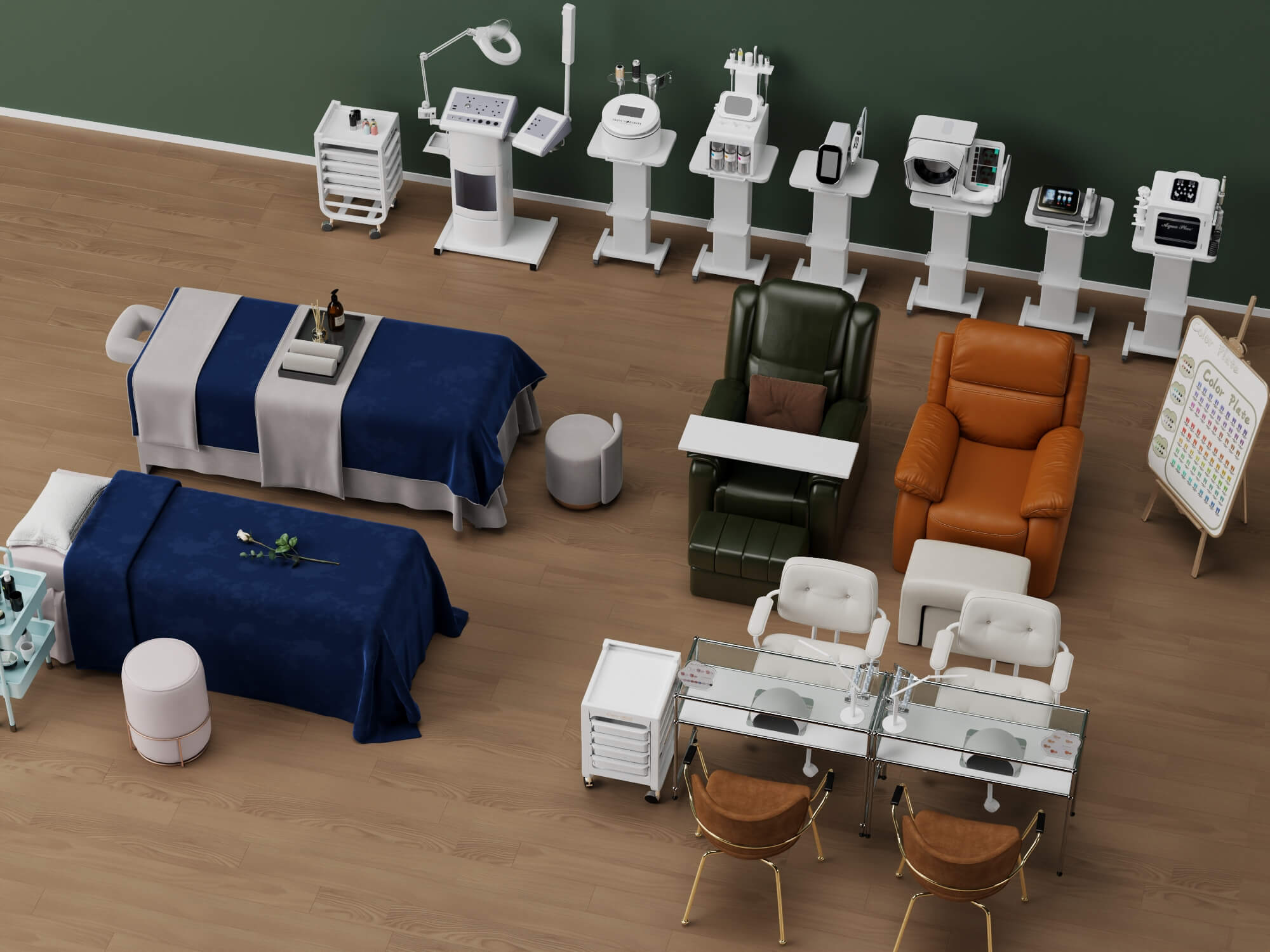 Beauty Salon Equipment Pack 3D Model 3D Model