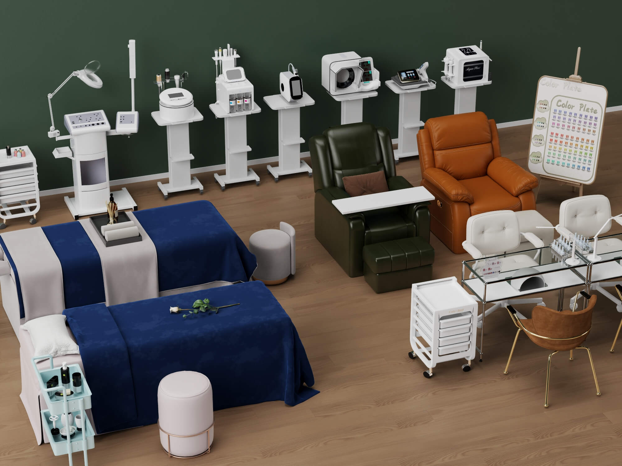 Beauty Salon Equipment Pack 3D Model 3D Model