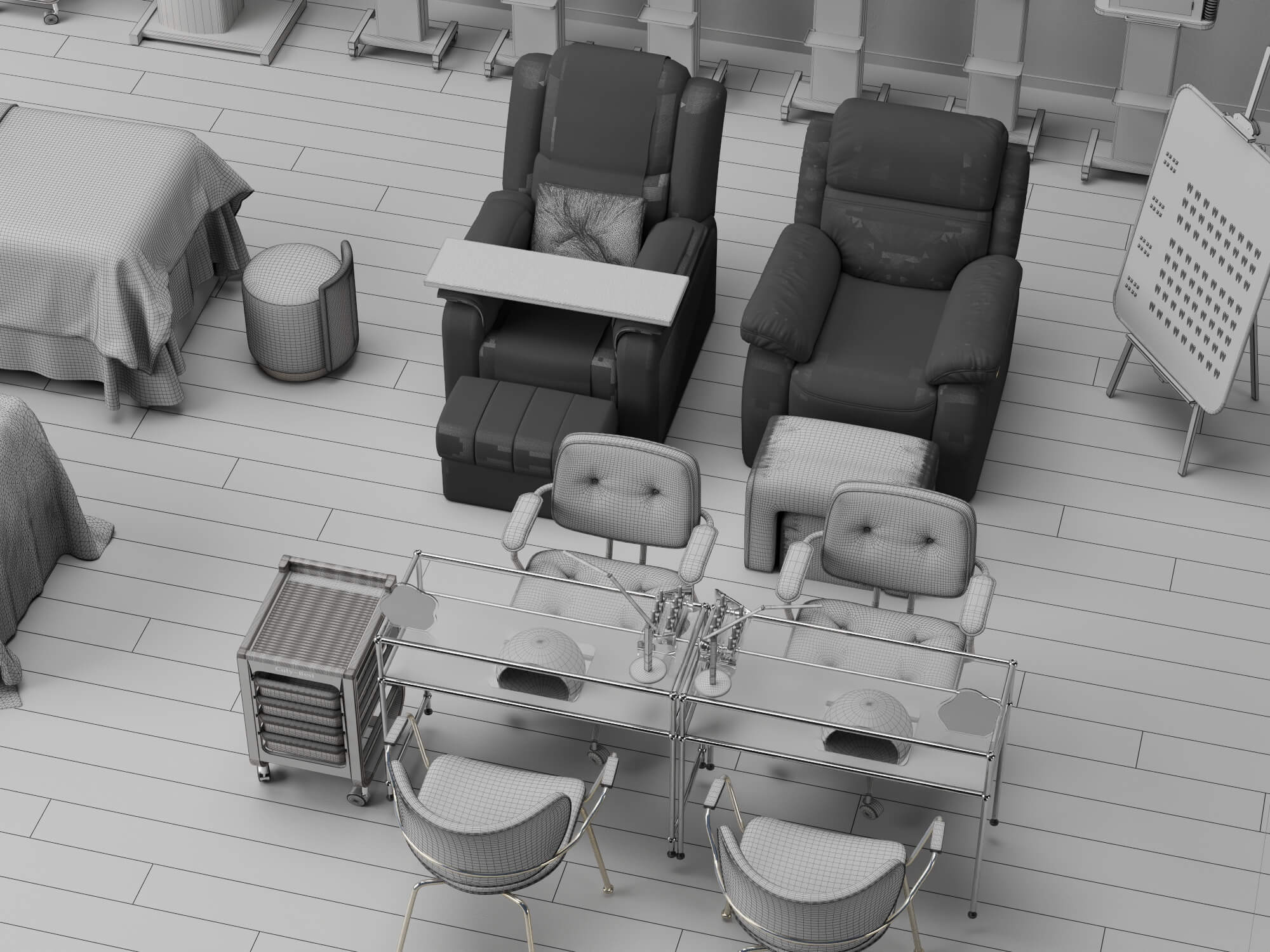 Beauty Salon Equipment Pack 3D Model 3D Model