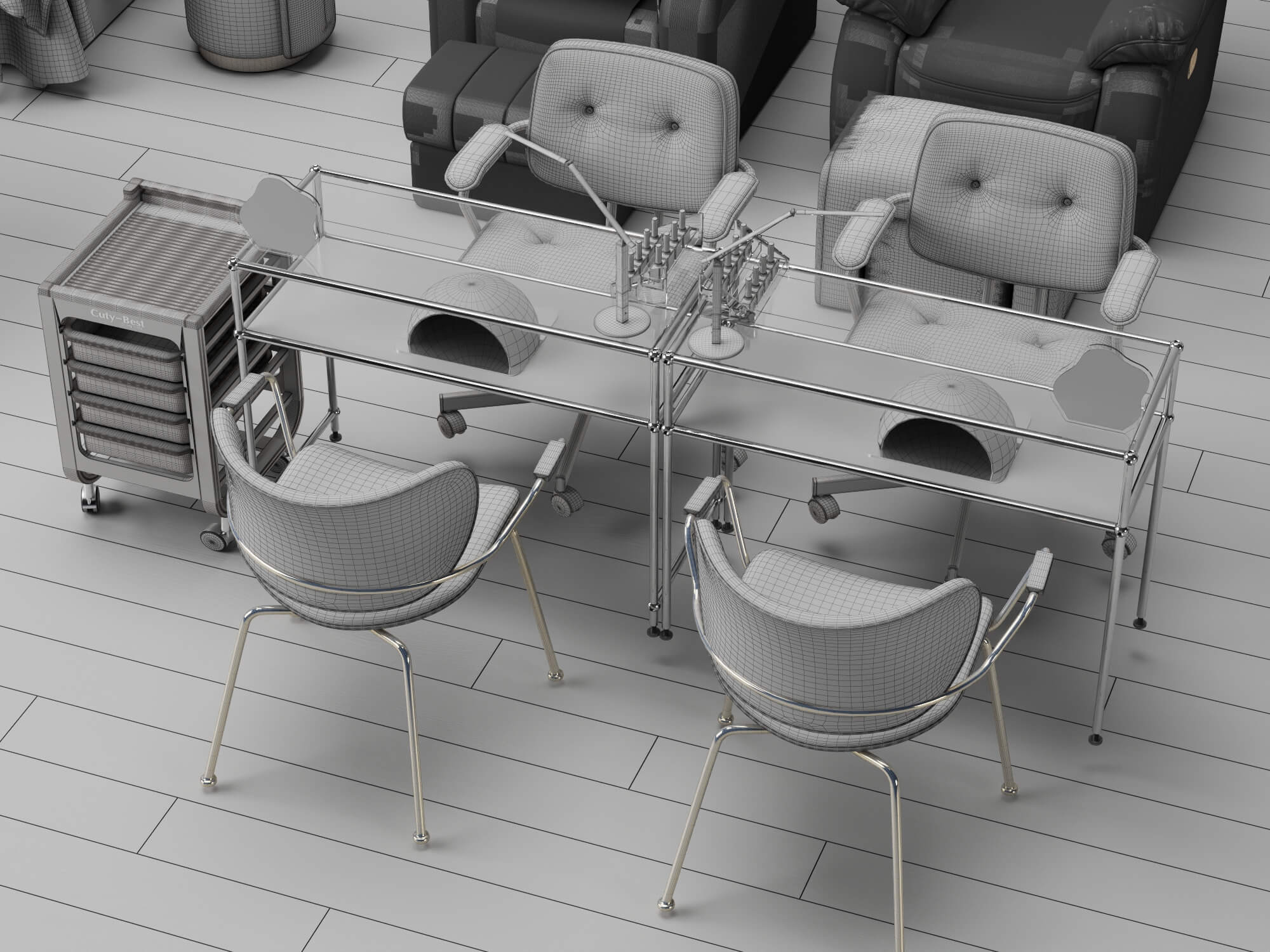 Beauty Salon Equipment Pack 3D Model 3D Model