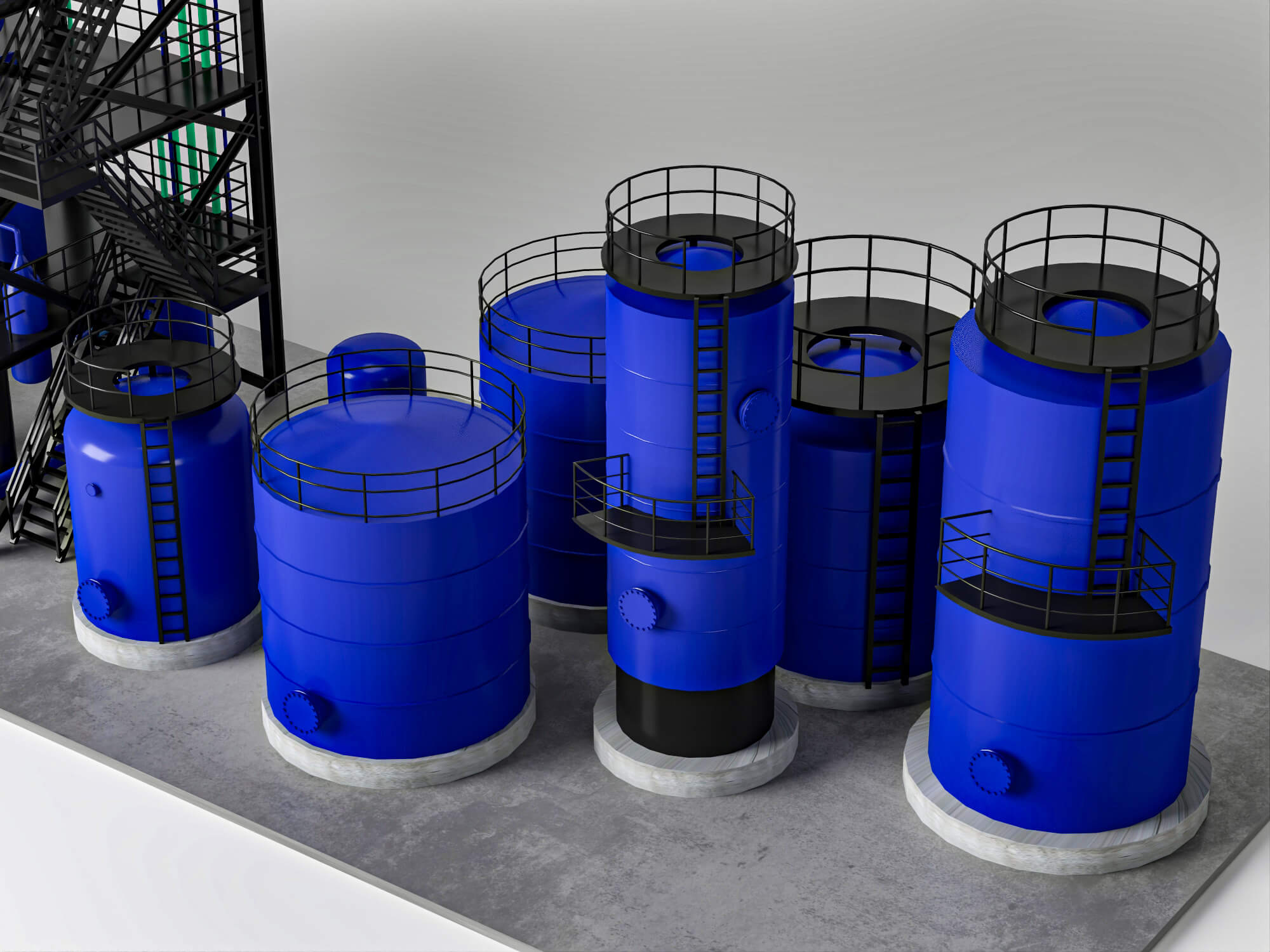 Chemical Industrial Process Plant Unit 3D Model