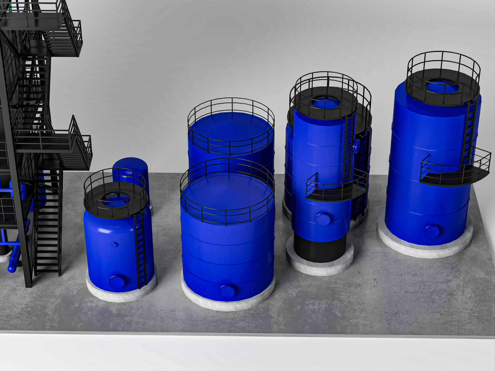 Chemical Industrial Process Plant Unit 3D Model