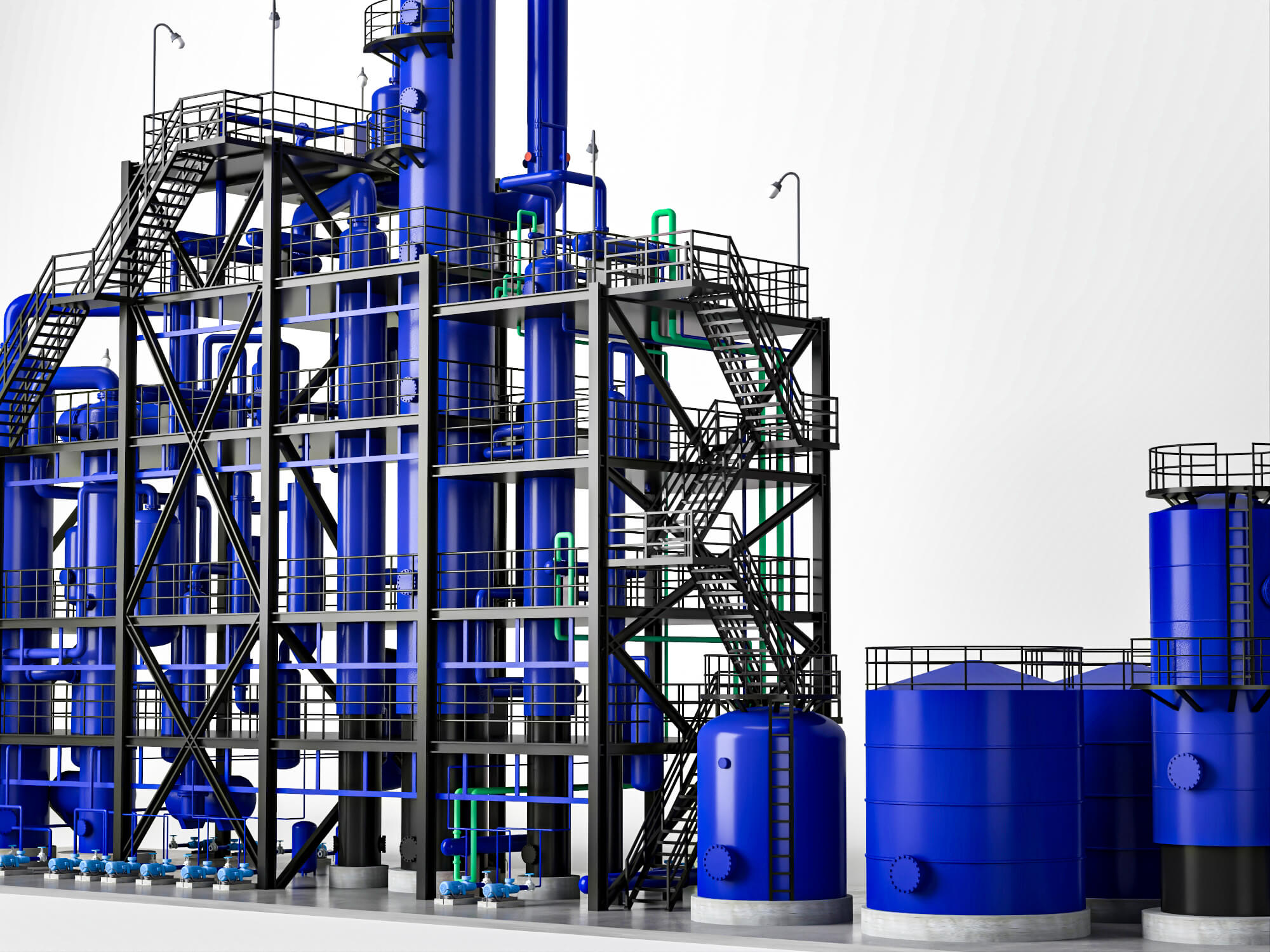 Chemical Industrial Process Plant Unit 3D Model