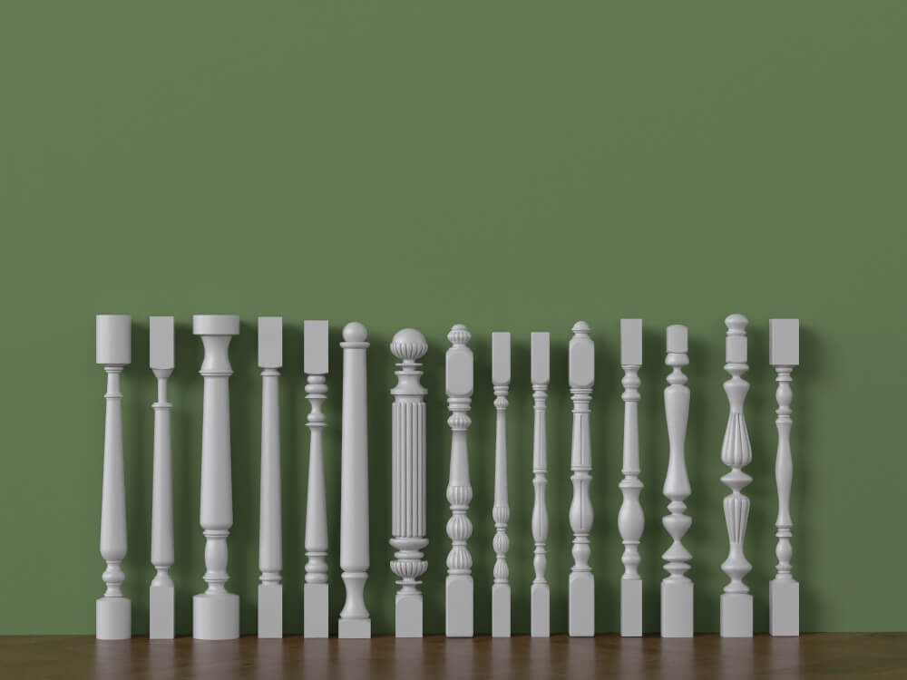 Classic Decorative Baluster Collection 3D Model