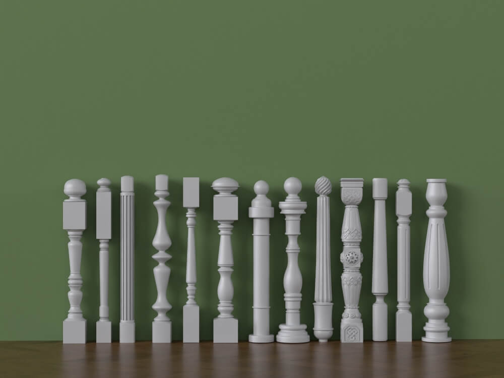 Classic Decorative Baluster Collection 3D Model