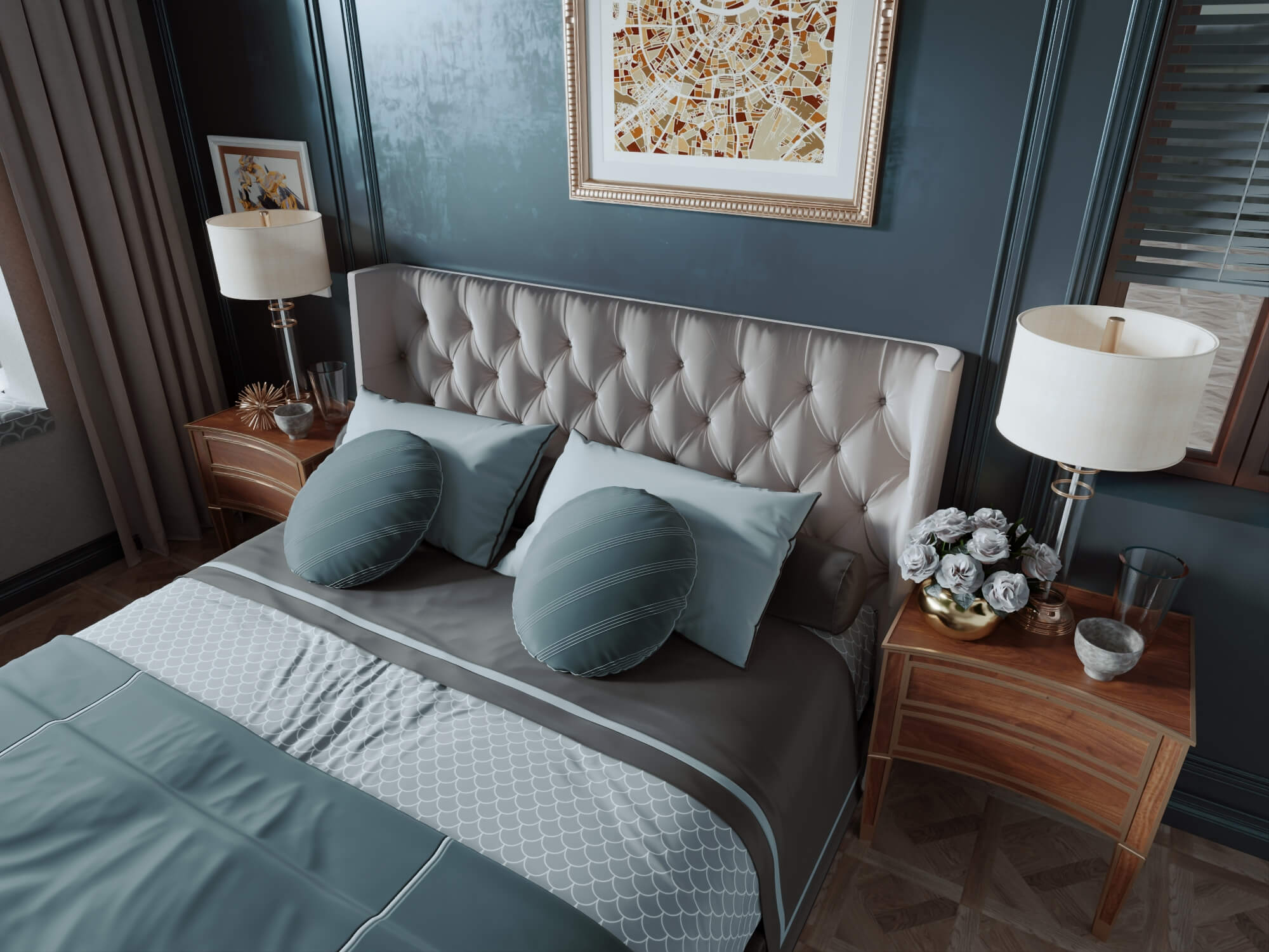 Classic Luxury Master Bedroom Interior 3d Model 3D Model