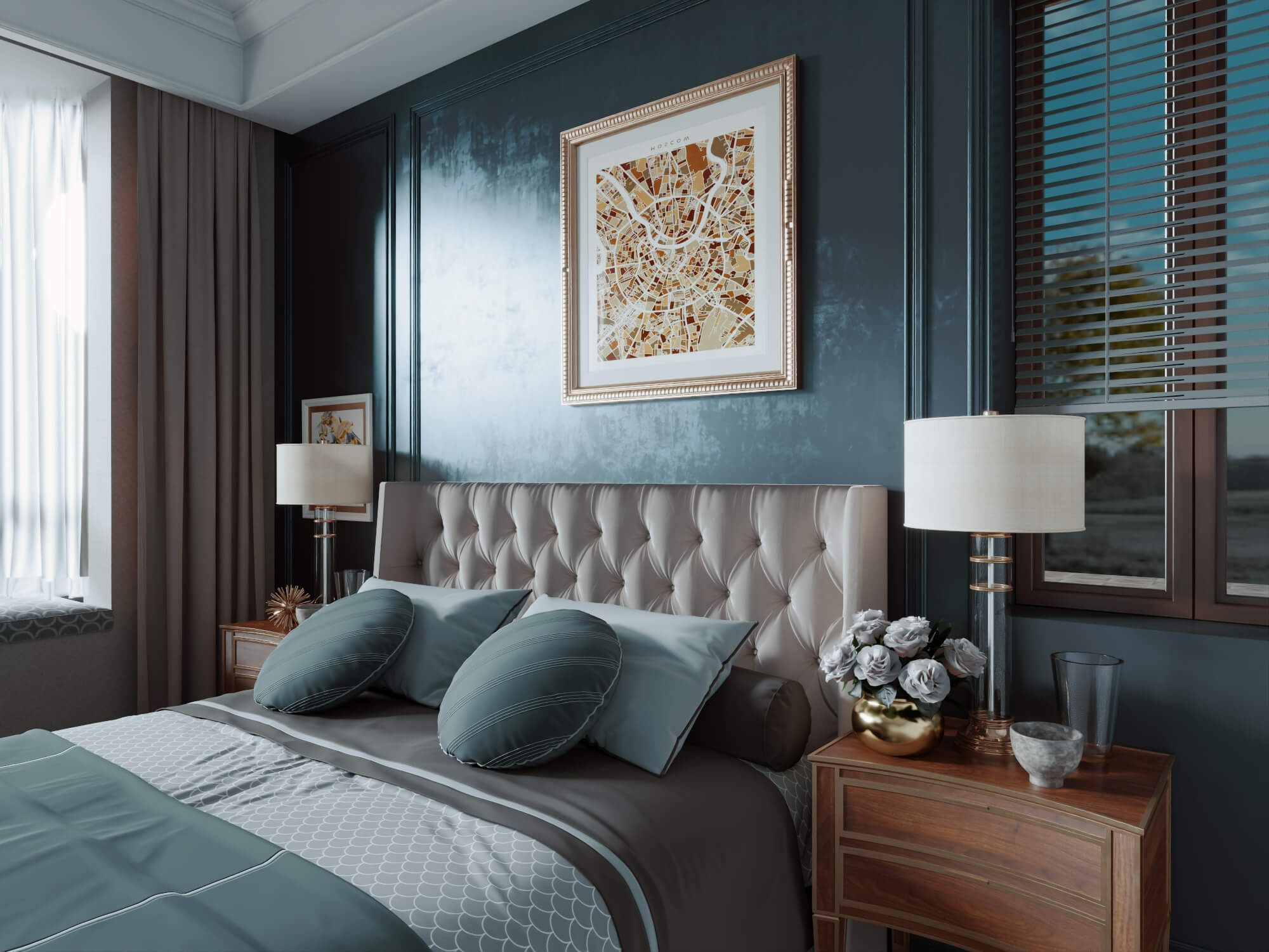 Classic Luxury Master Bedroom Interior 3d Model 3D Model