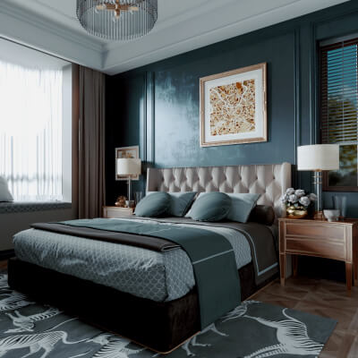 Classic Luxury Master Bedroom Interior 3d Model