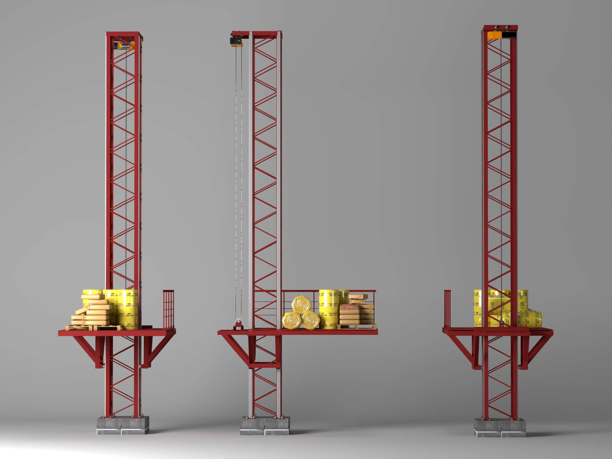 Construction Material Lift 3D Model 3D Model