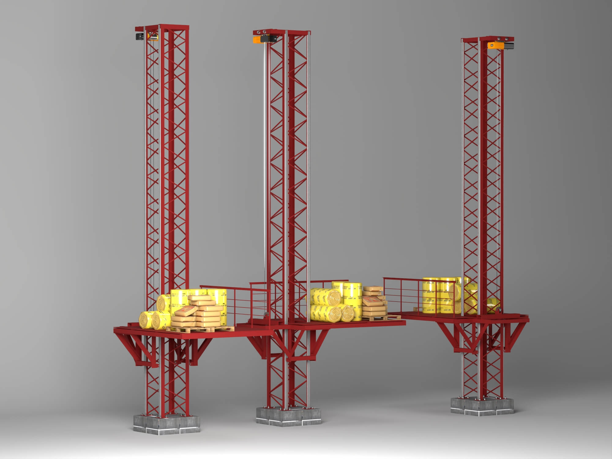 Construction Material Lift 3D Model 3D Model