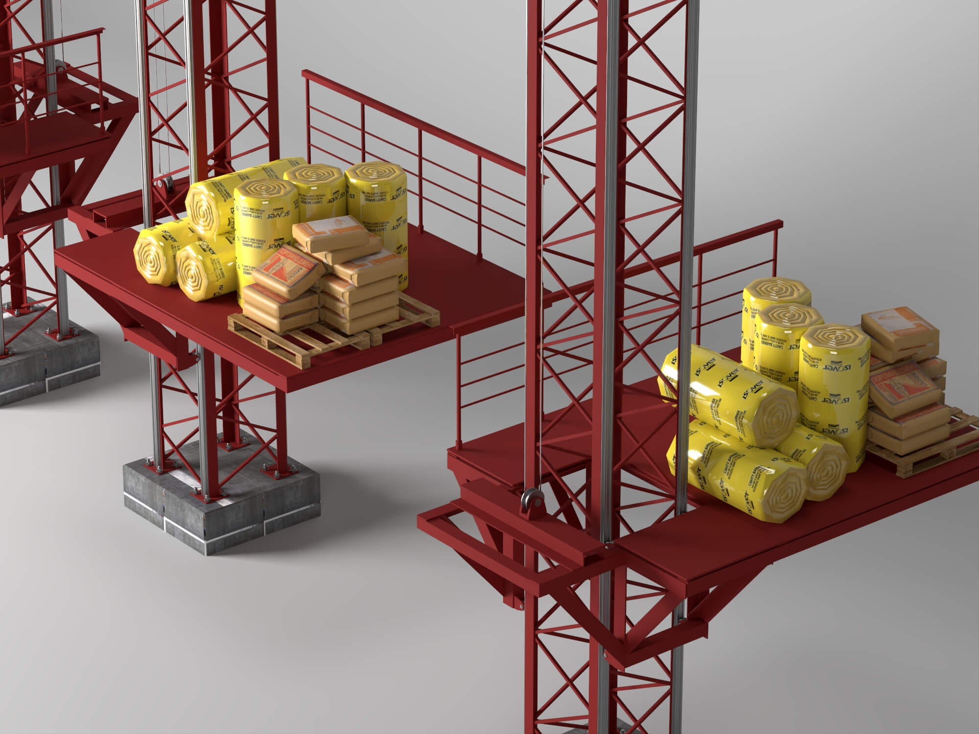 Construction Material Lift 3D Model 3D Model