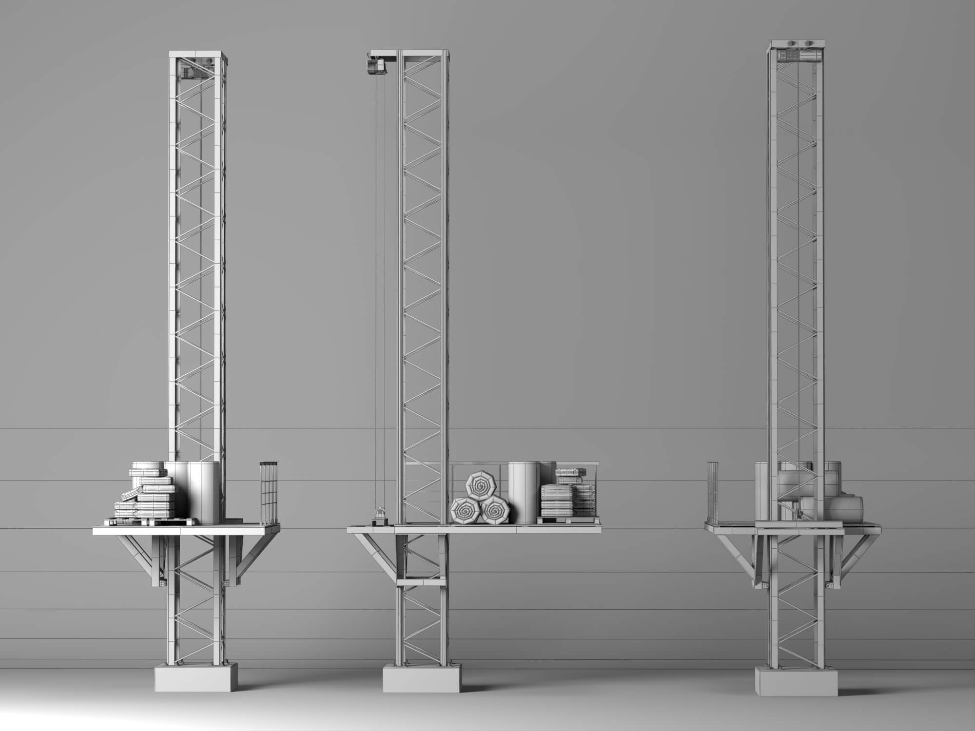 Construction Material Lift 3D Model 3D Model