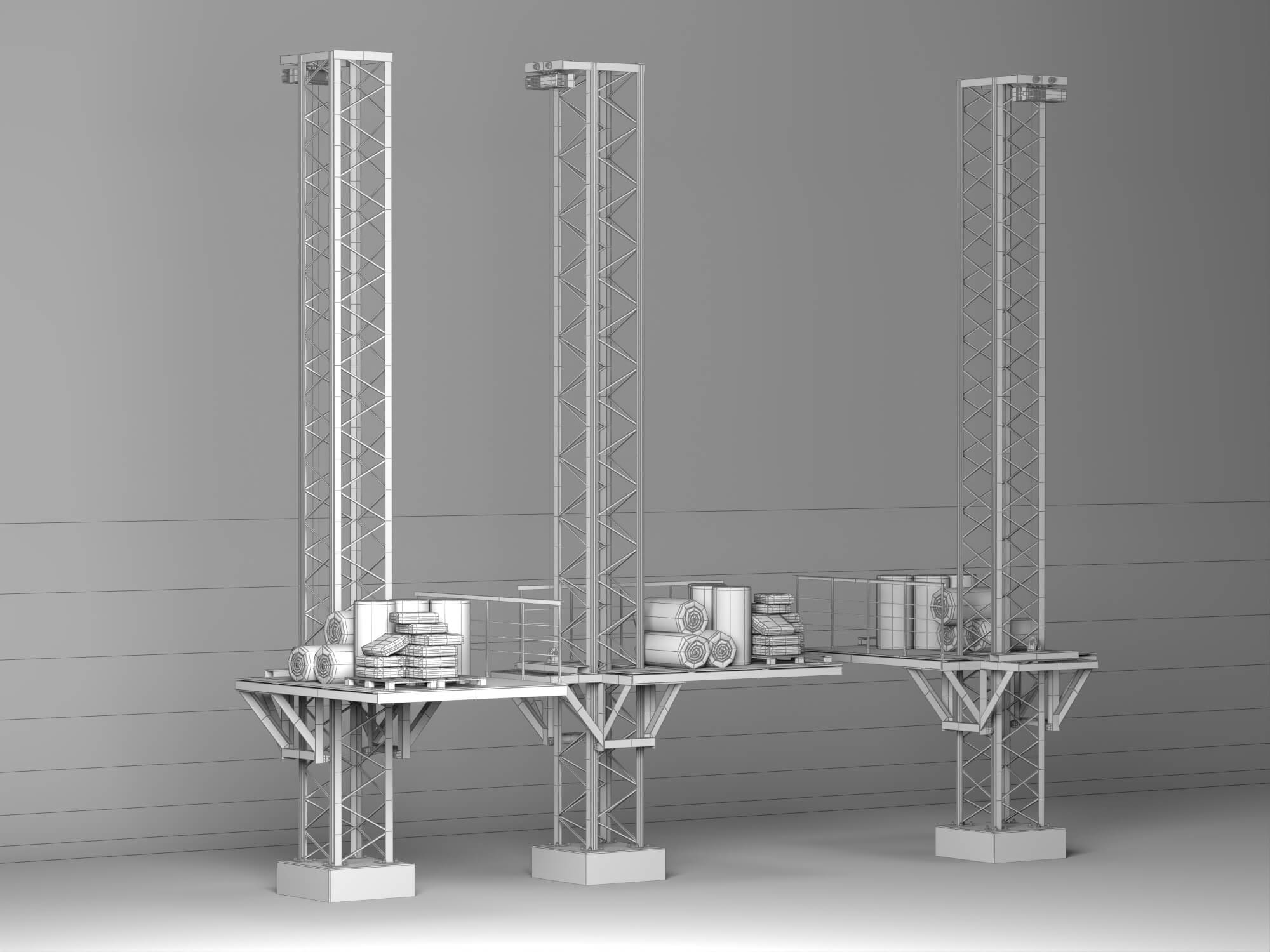 Construction Material Lift 3D Model 3D Model