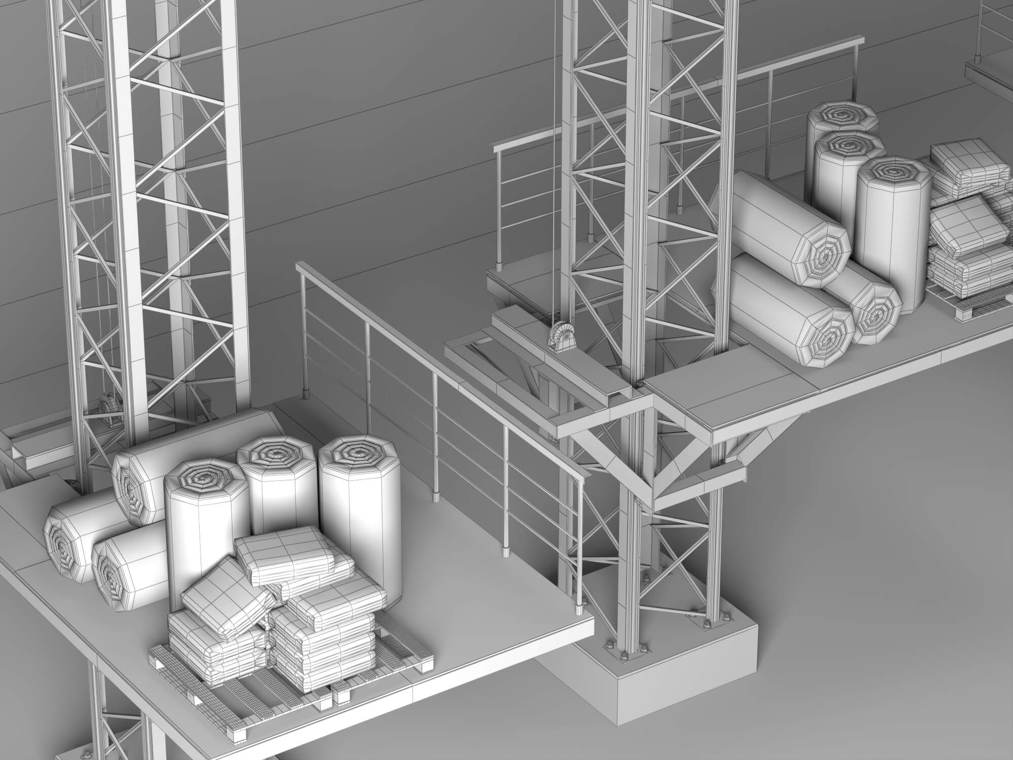 Construction Material Lift 3D Model 3D Model