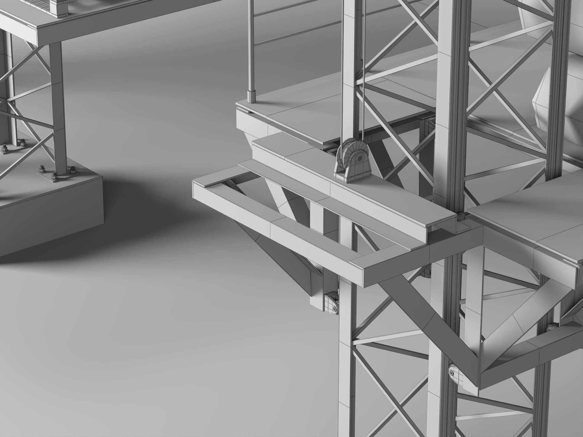 Construction Material Lift 3D Model 3D Model