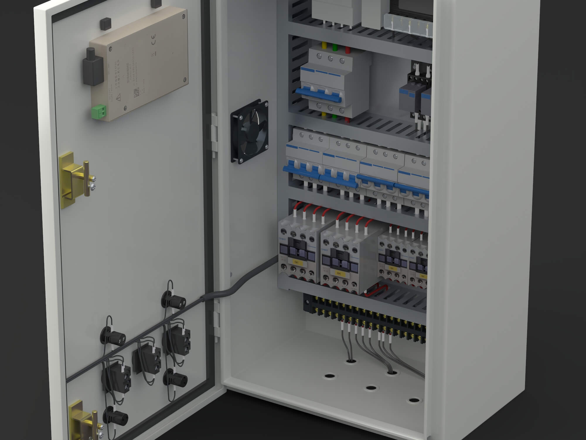 Electrical Control Cabinet 3D Model 3D Model