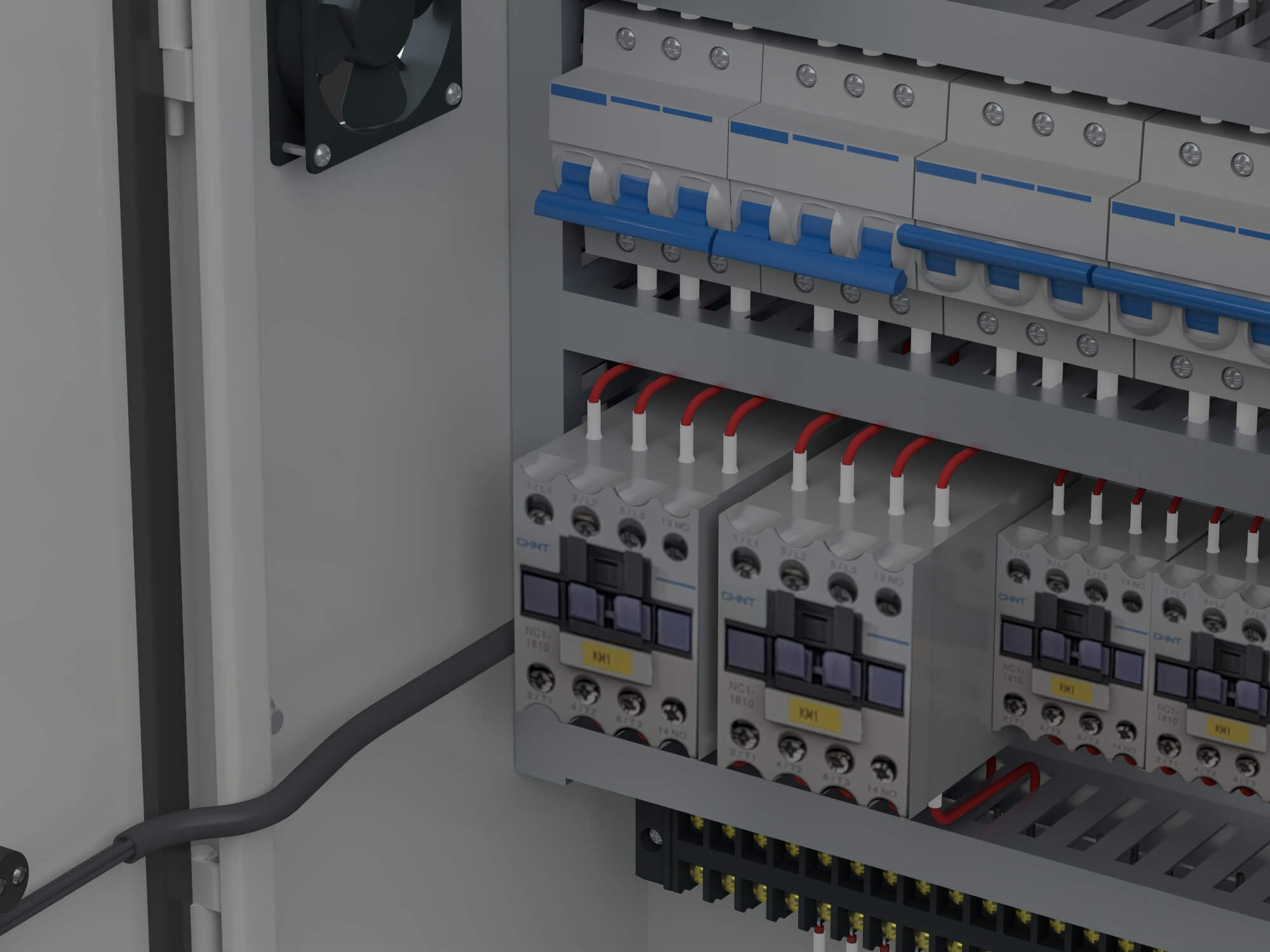 Electrical Control Cabinet 3D Model 3D Model