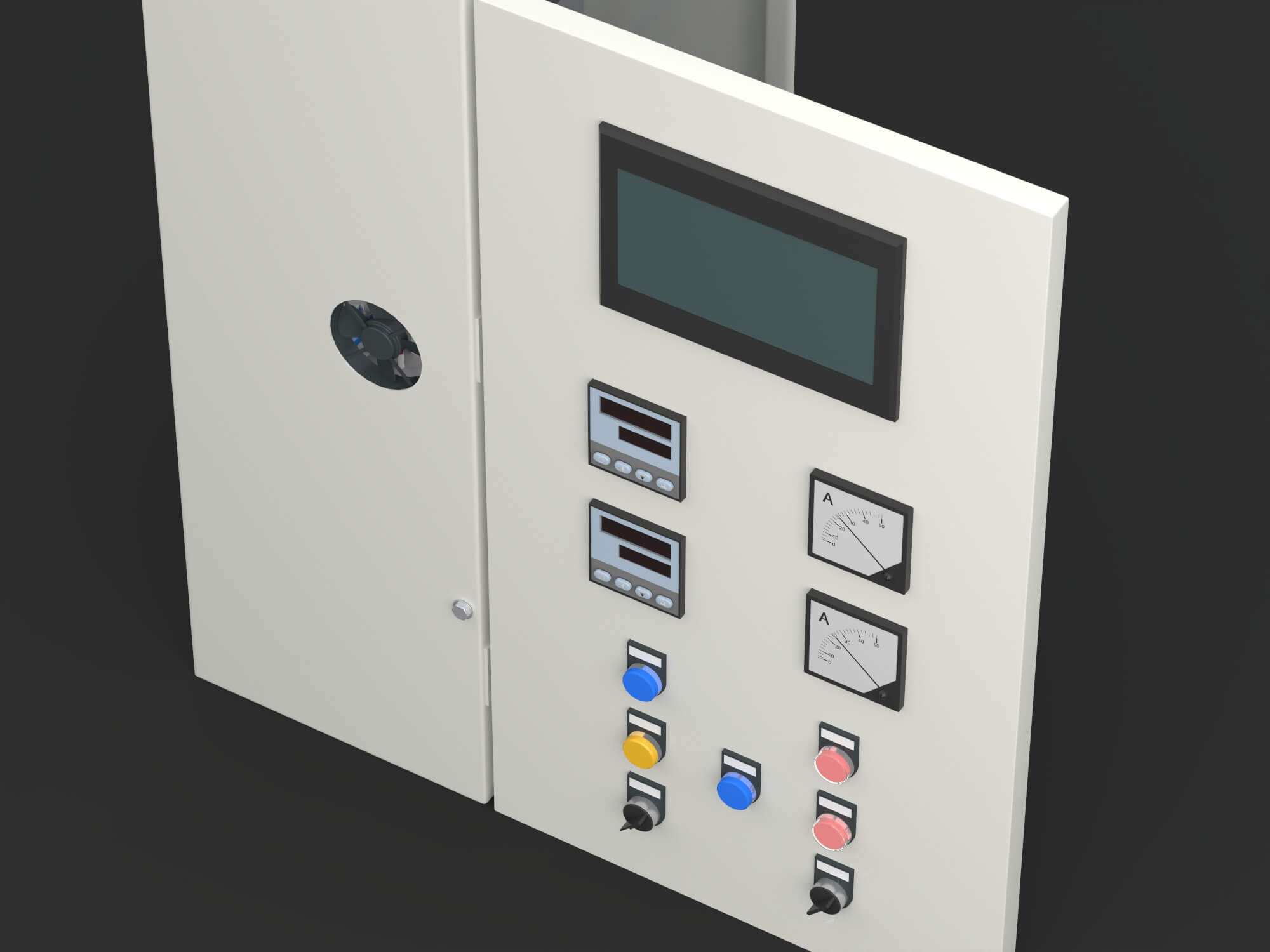 Electrical Control Cabinet 3D Model 3D Model
