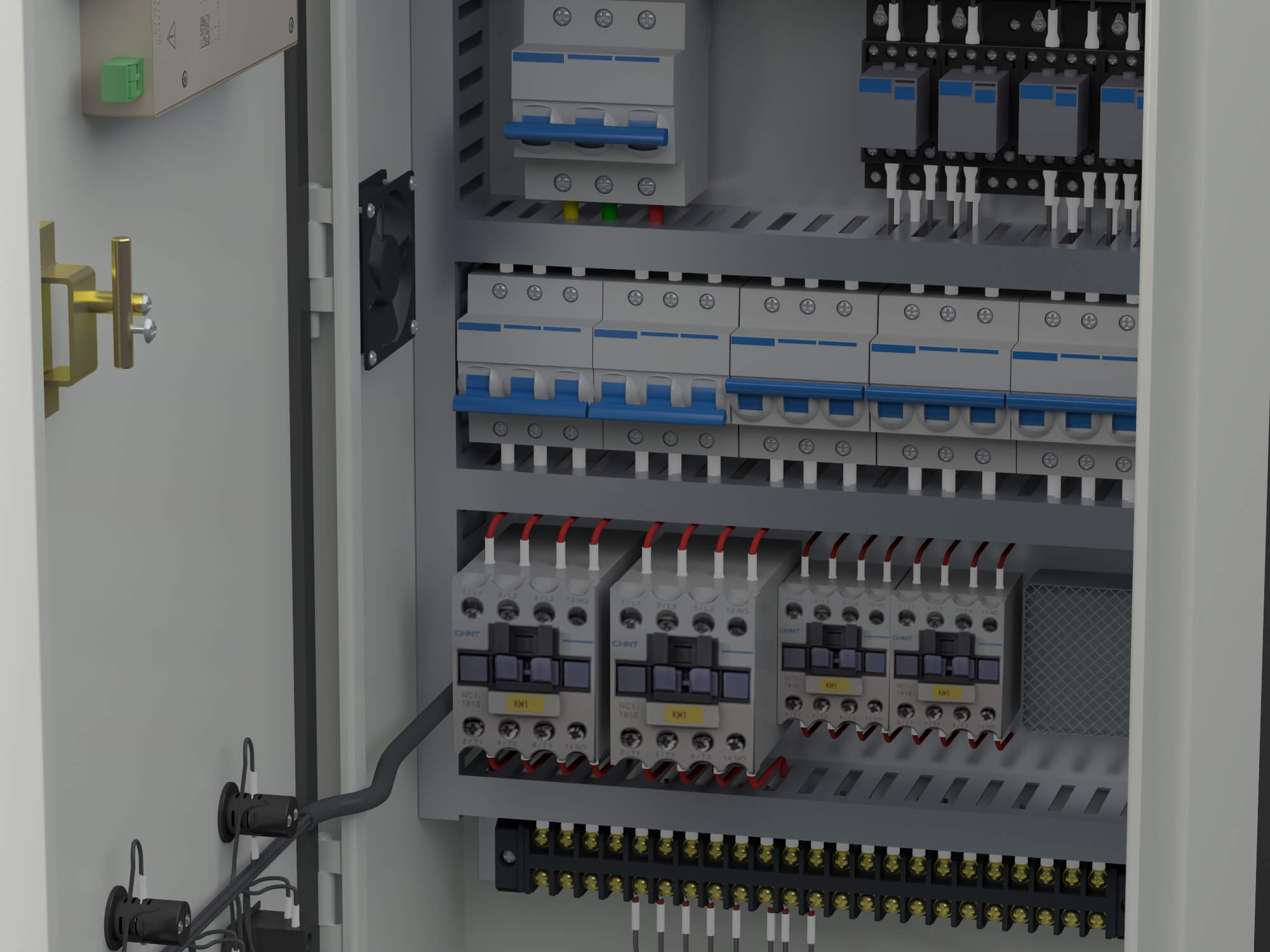 Electrical Control Cabinet 3D Model 3D Model