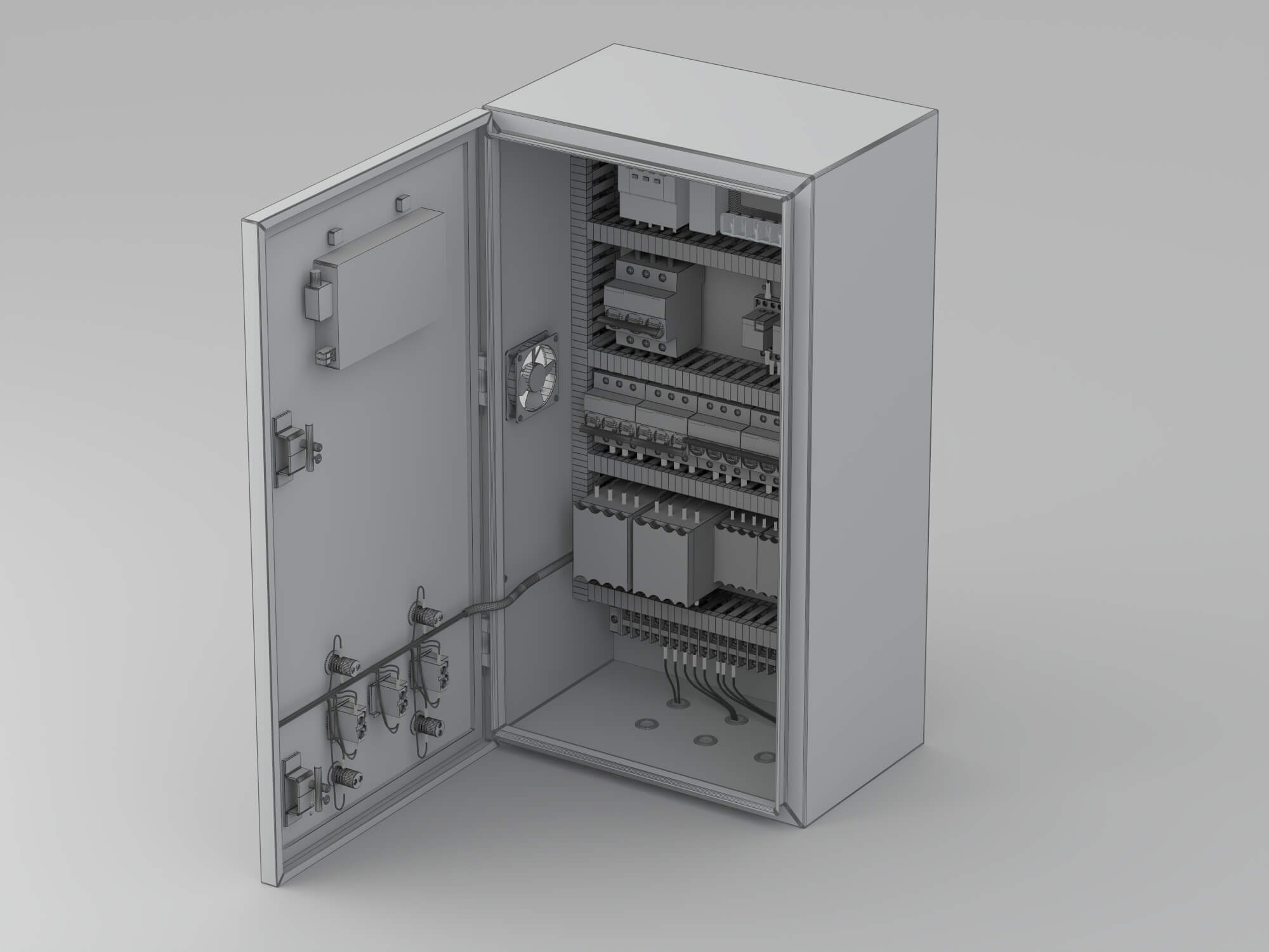 Electrical Control Cabinet 3D Model 3D Model