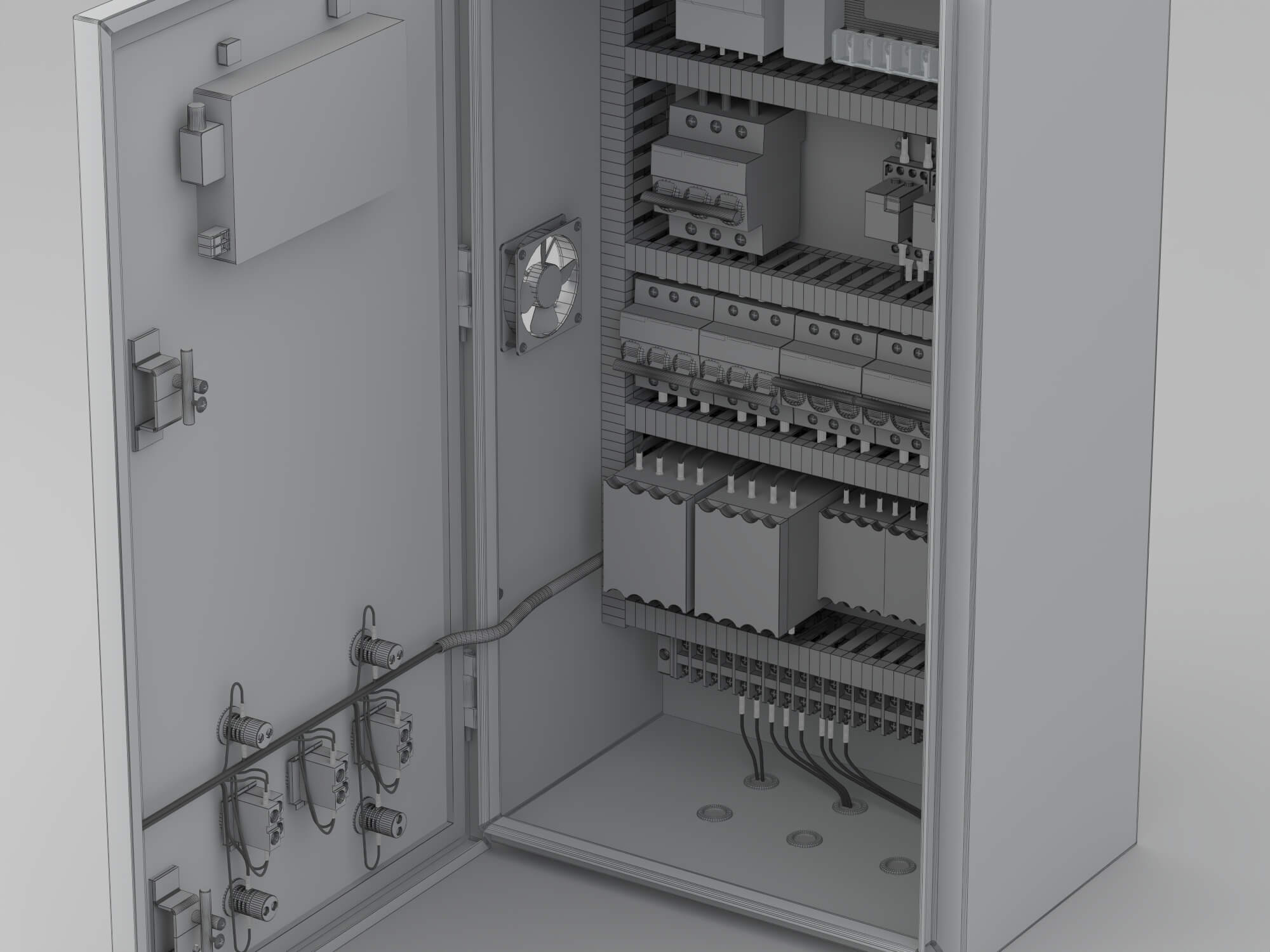 Electrical Control Cabinet 3D Model 3D Model
