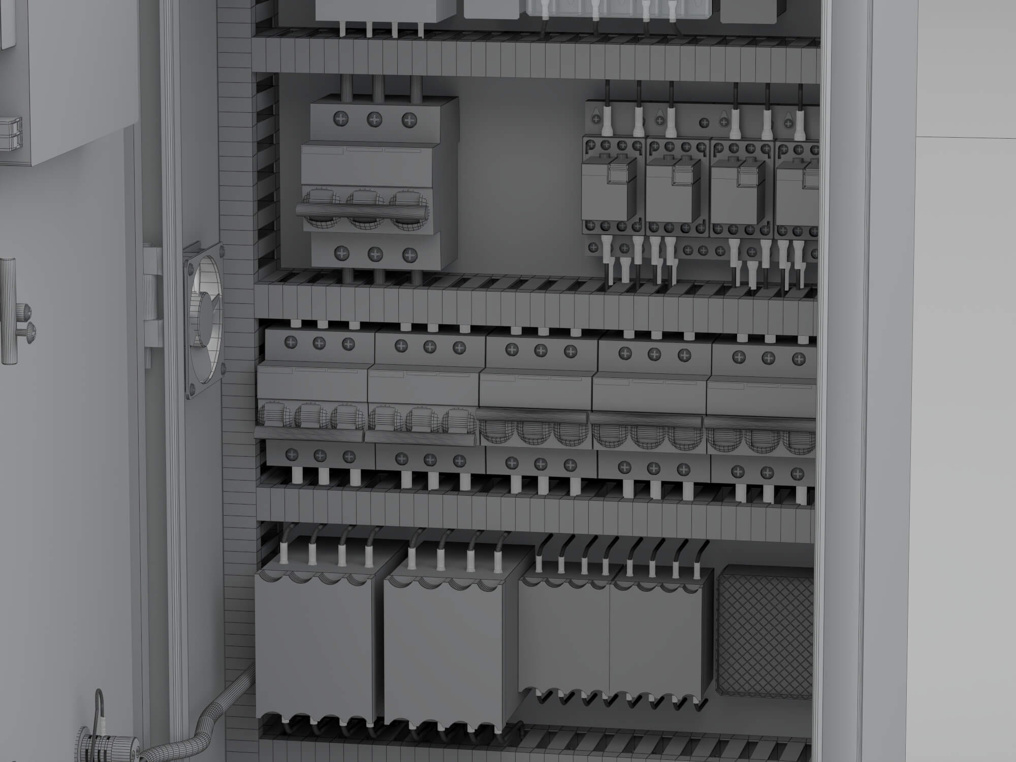 Electrical Control Cabinet 3D Model 3D Model