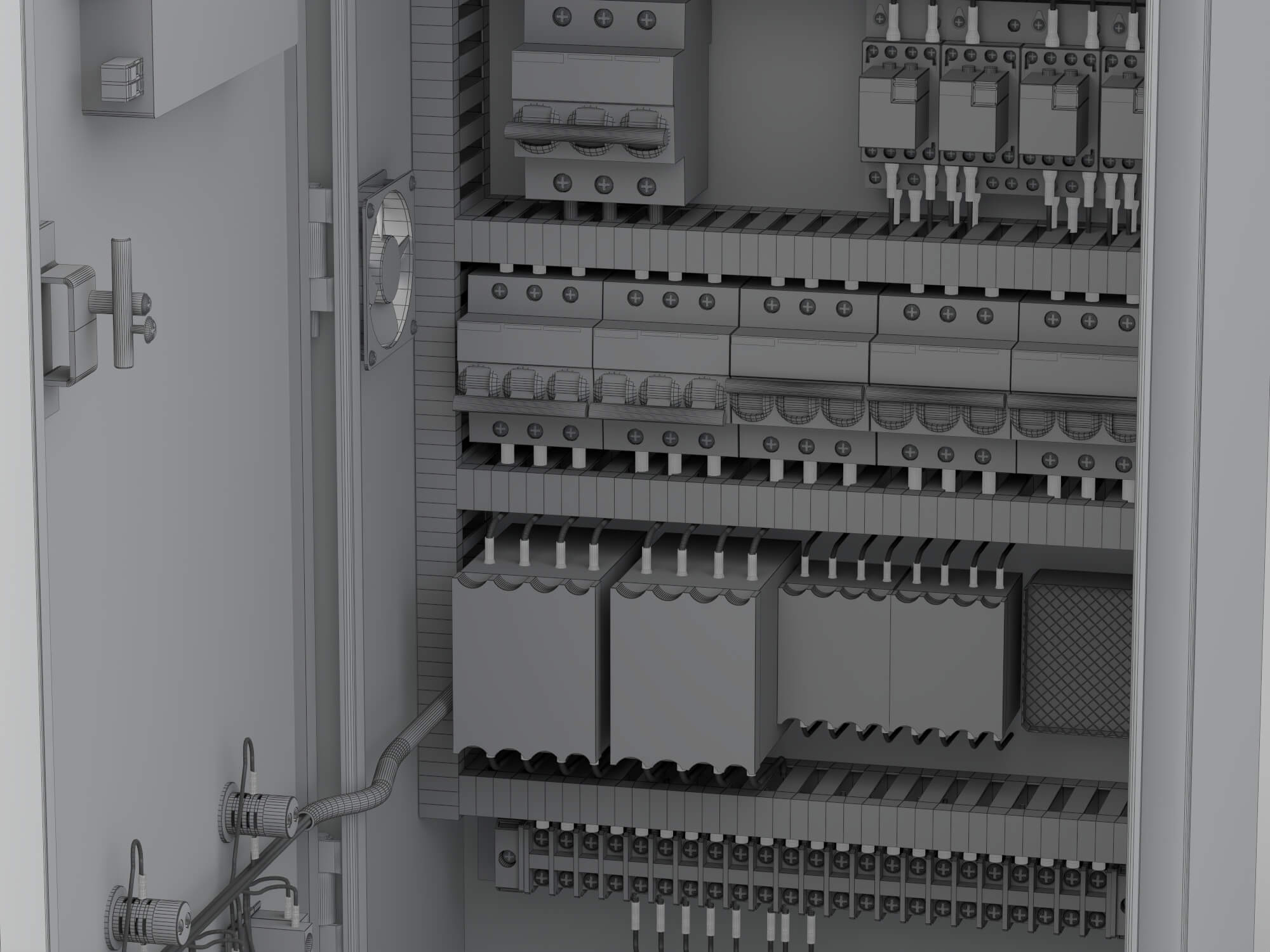 Electrical Control Cabinet 3D Model 3D Model