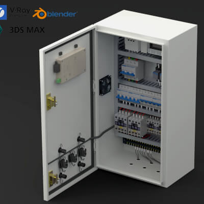 Electrical Control Cabinet 3D Model