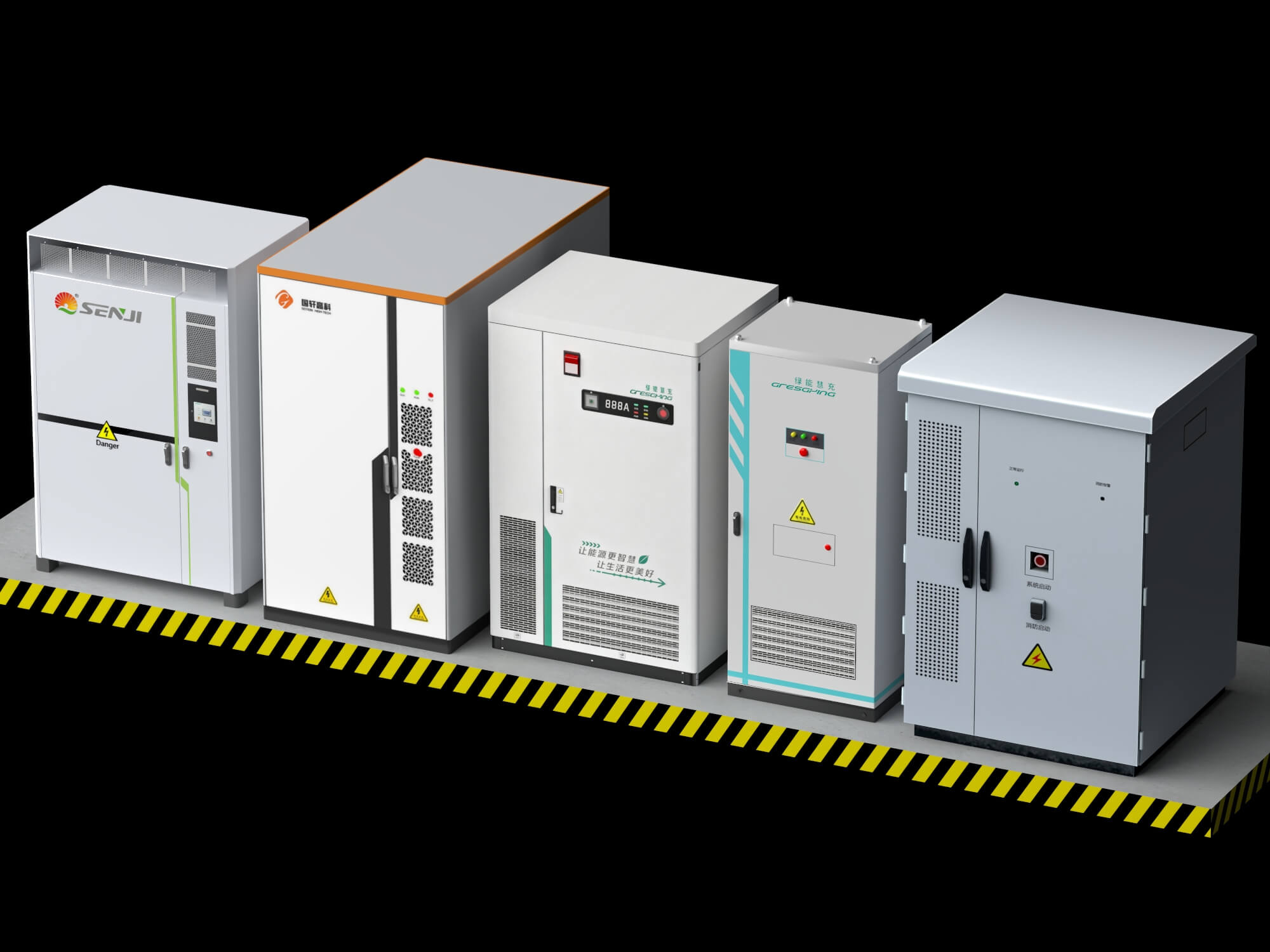 Energy Storage Cabinet Set 3D Model 3D Model