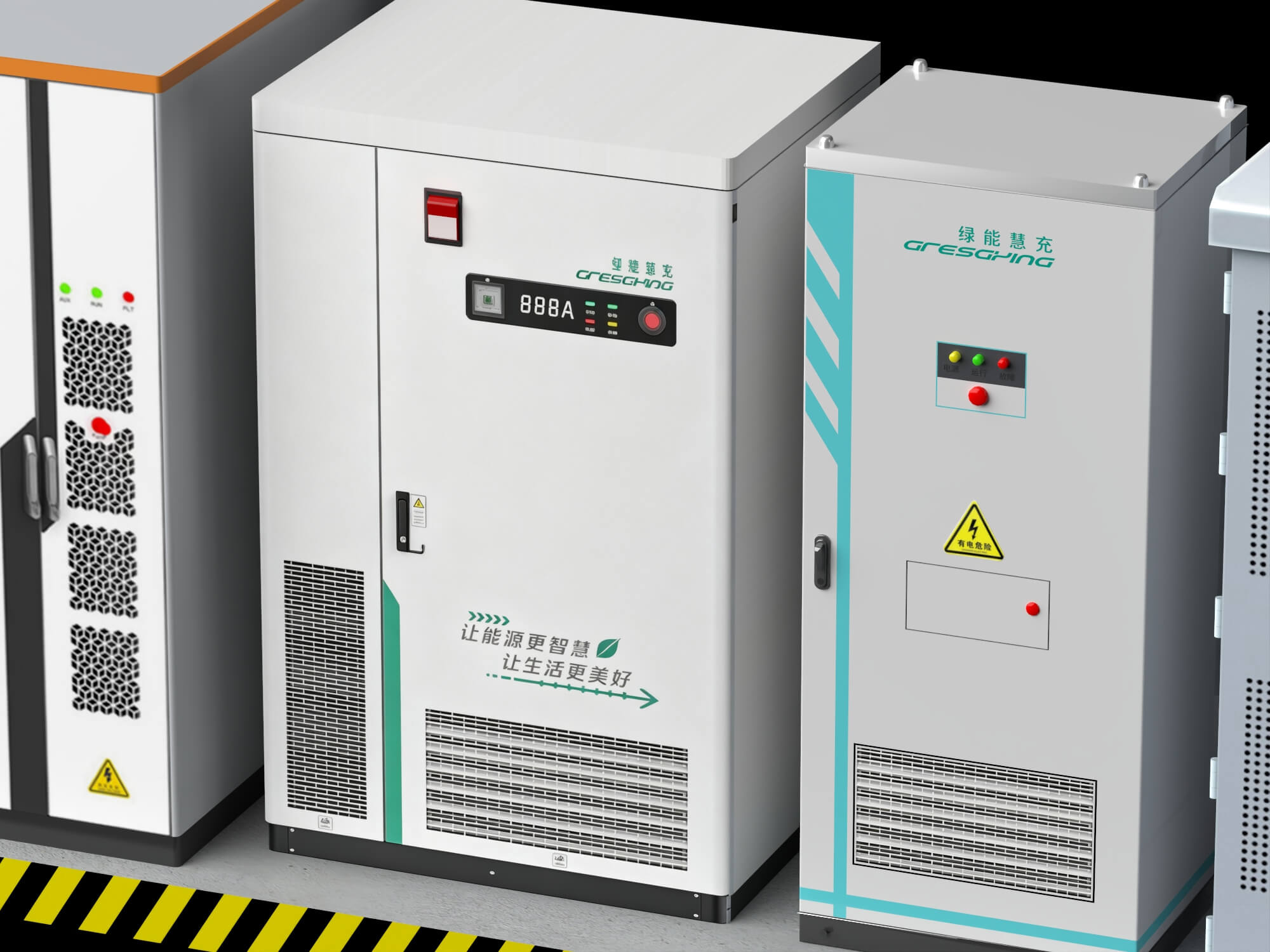 Energy Storage Cabinet Set 3D Model 3D Model