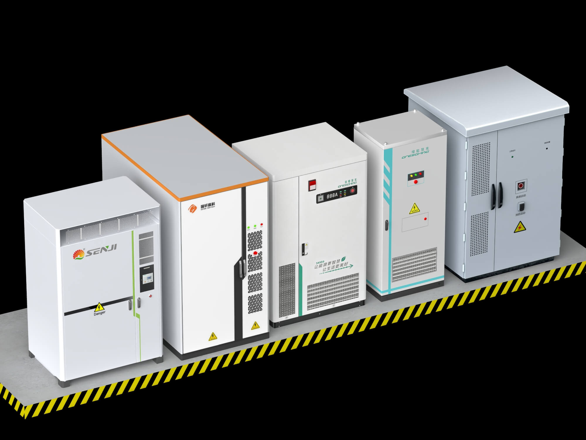 Energy Storage Cabinet Set 3D Model 3D Model