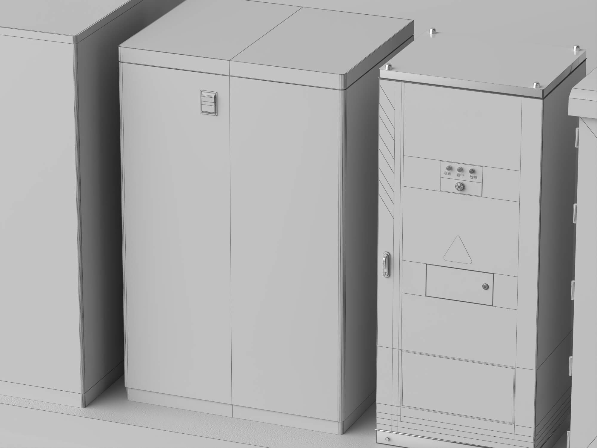Energy Storage Cabinet Set 3D Model 3D Model