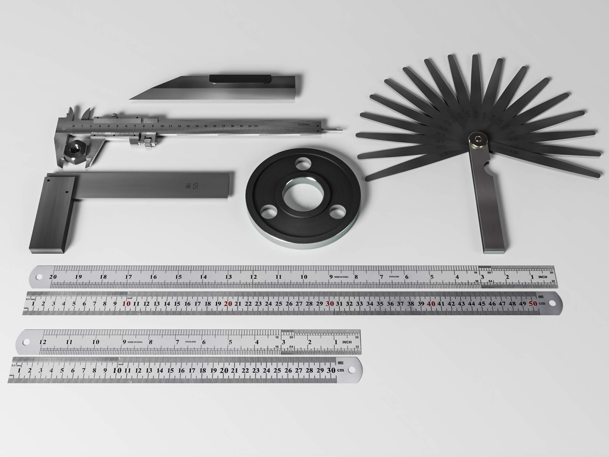 Engineering Measuring Tools 3D Model Pack 3D Model