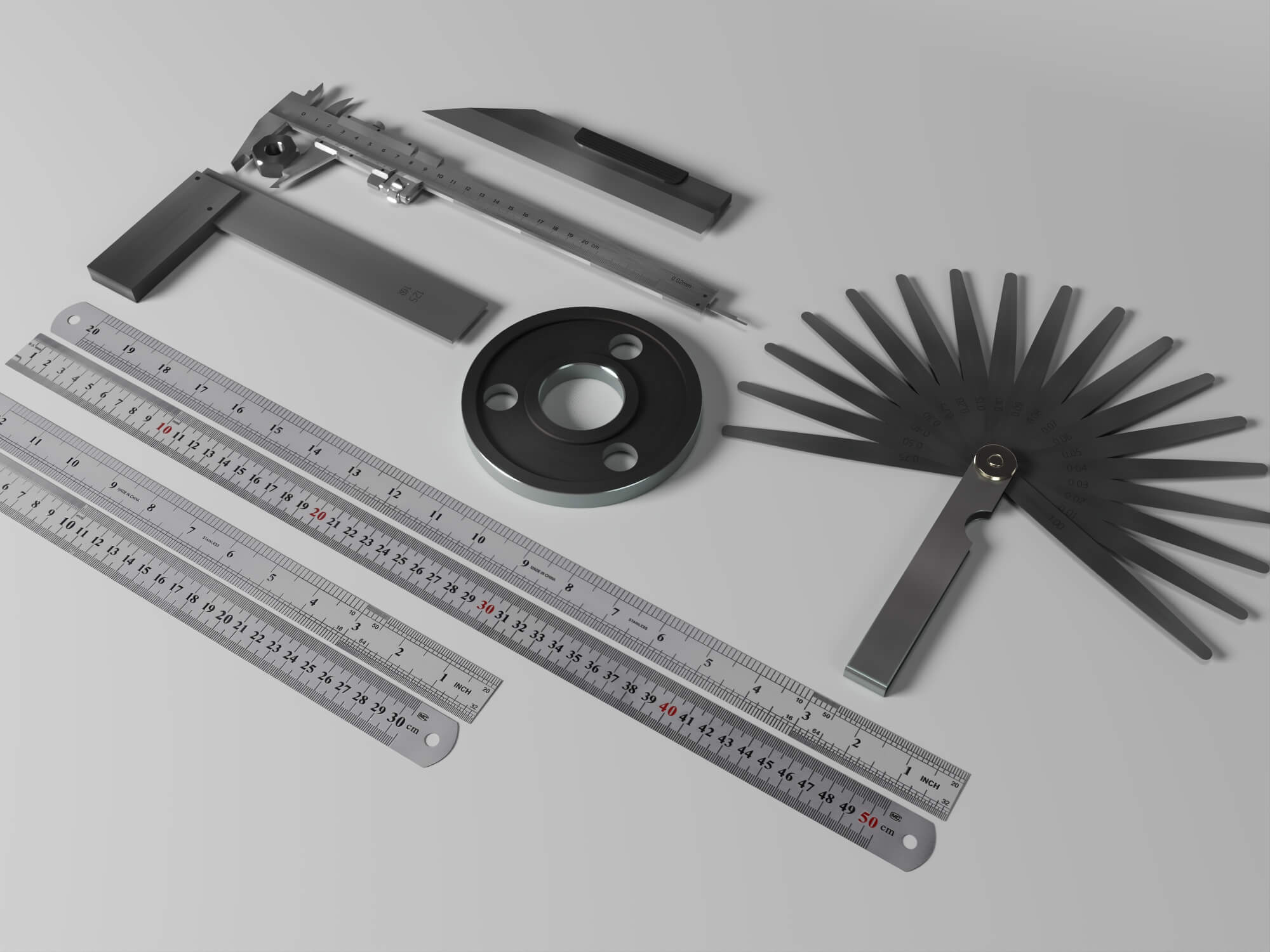 Engineering Measuring Tools 3D Model Pack 3D Model
