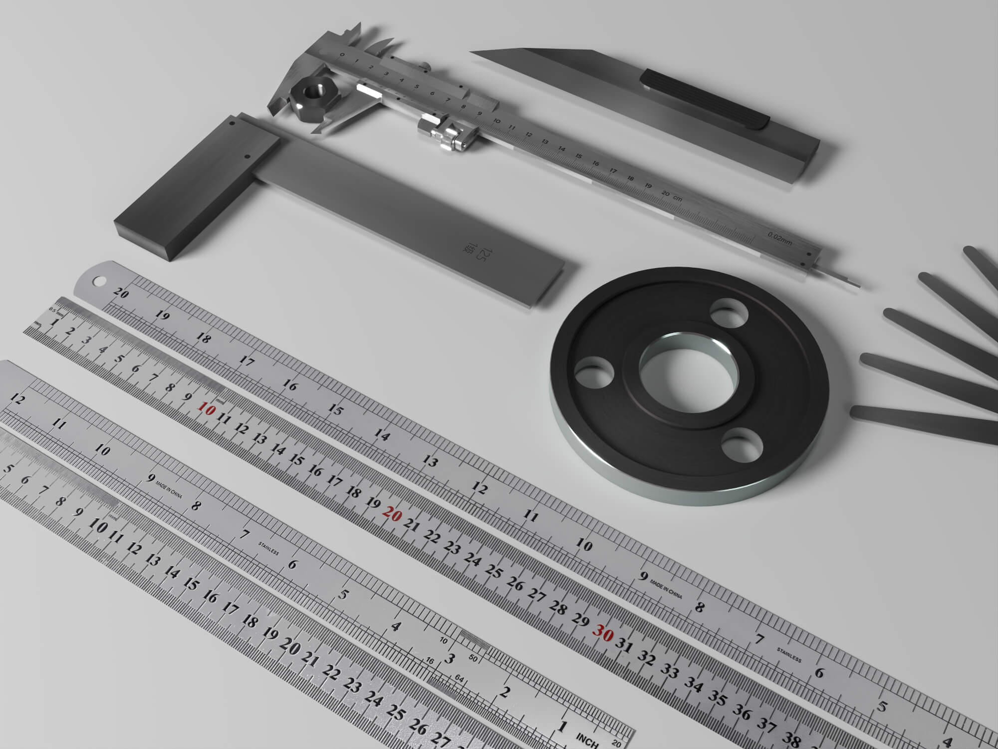 Engineering Measuring Tools 3D Model Pack 3D Model