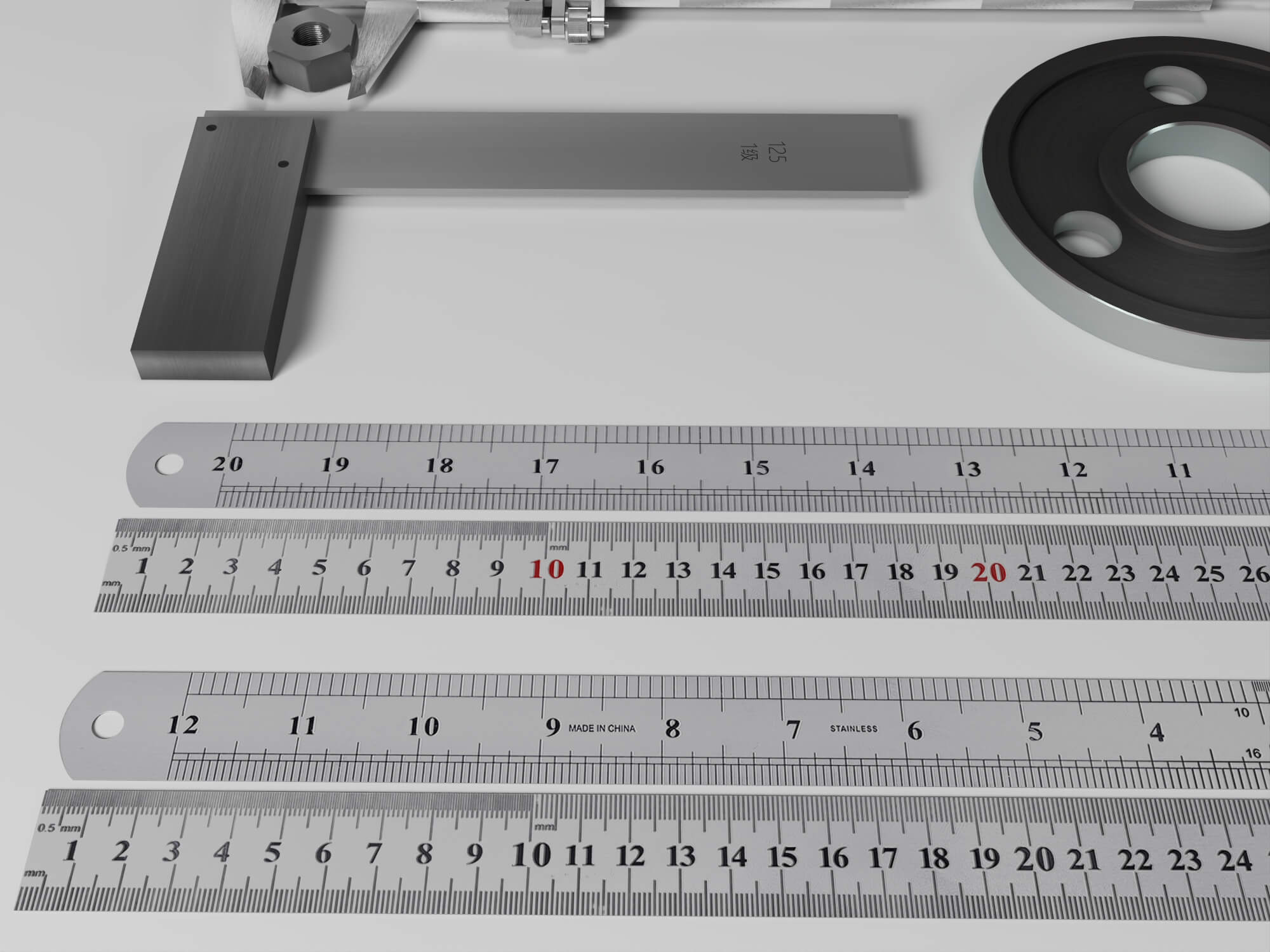 Engineering Measuring Tools 3D Model Pack 3D Model
