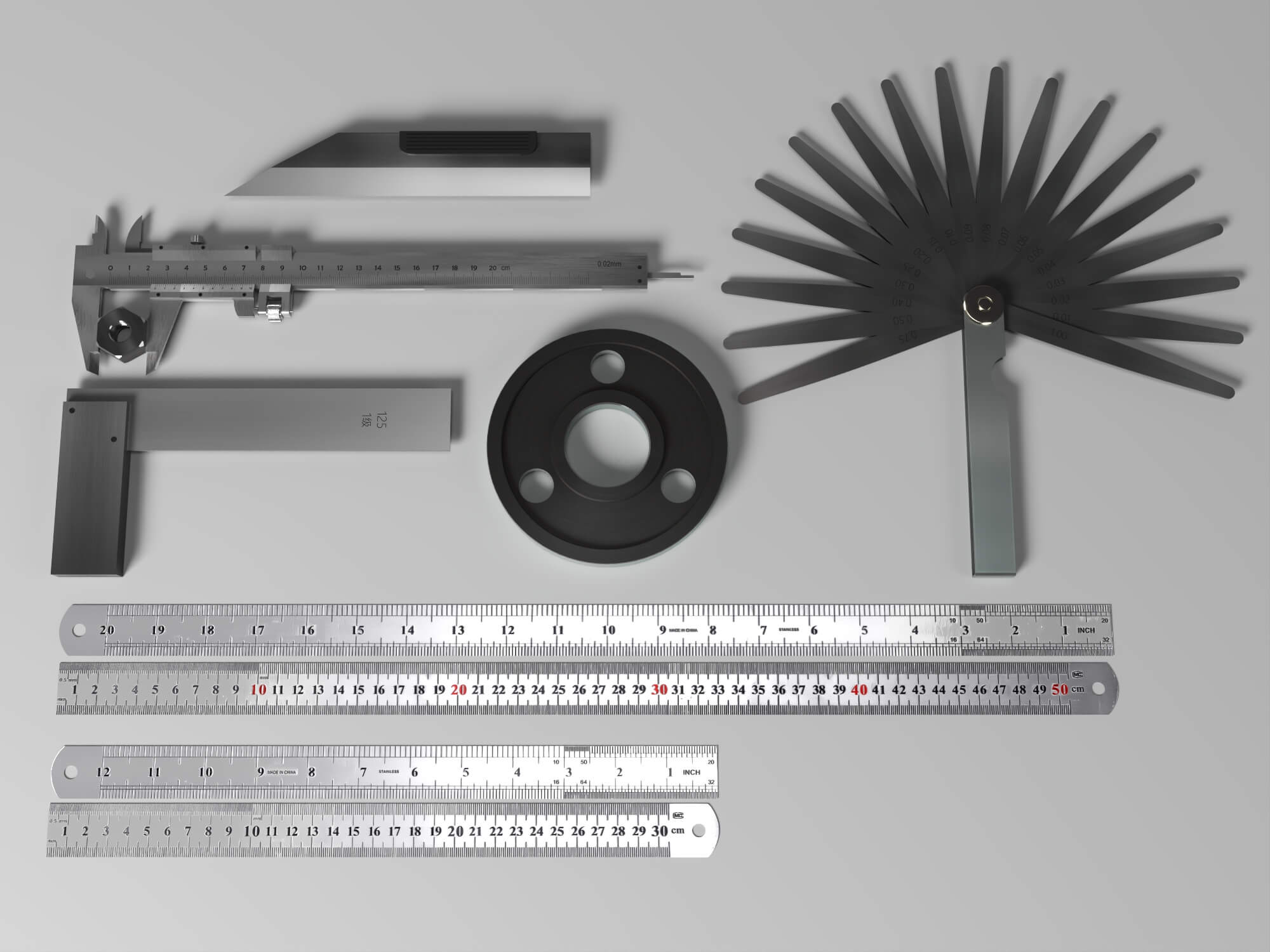 Engineering Measuring Tools 3D Model Pack 3D Model