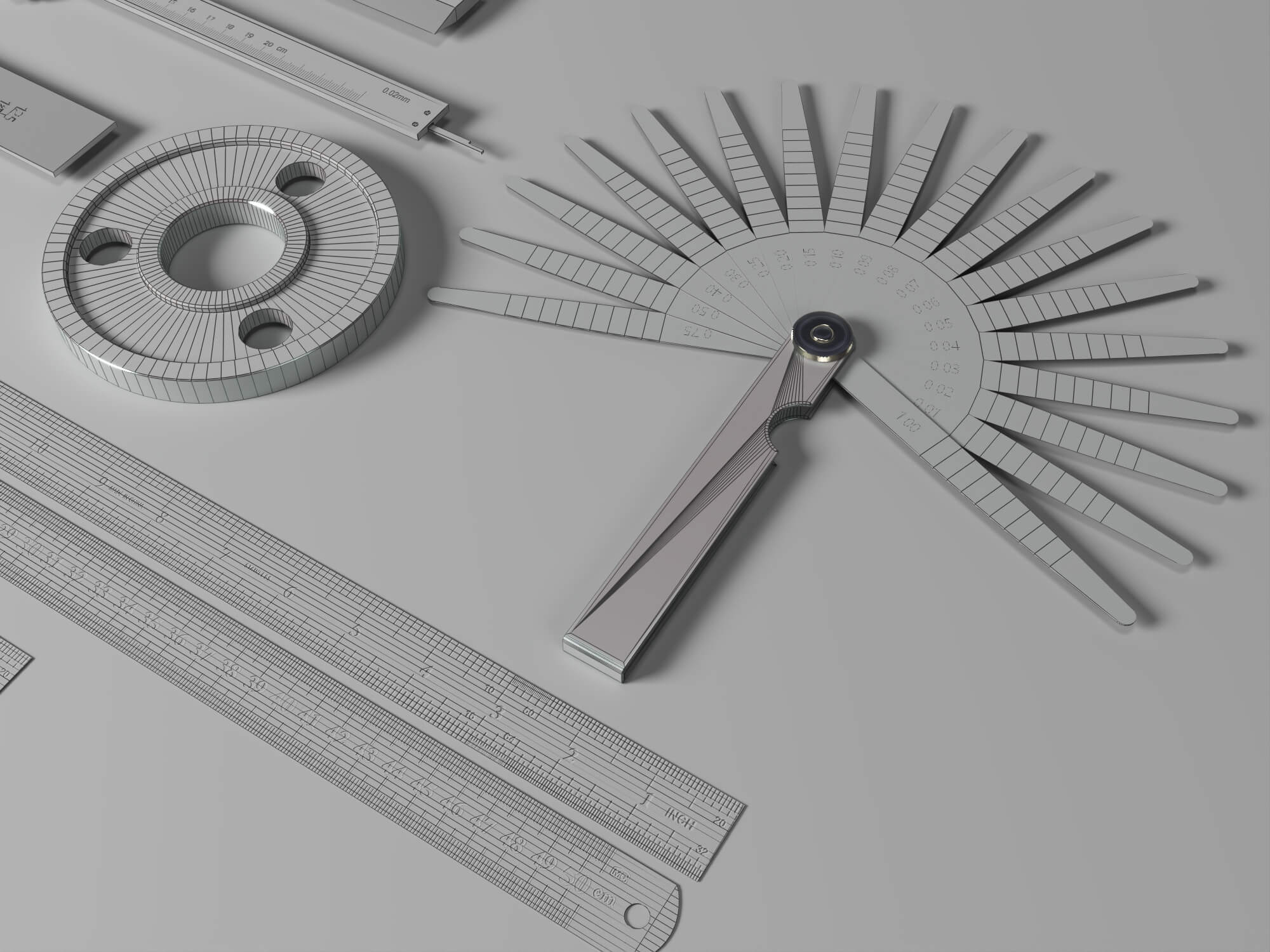 Engineering Measuring Tools 3D Model Pack 3D Model