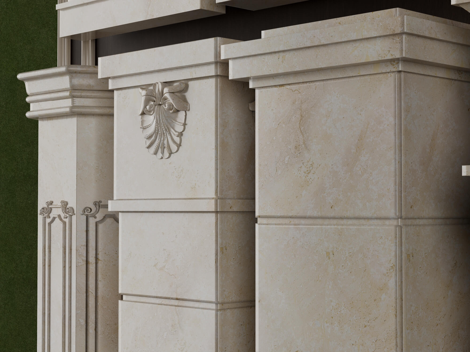 European Style Stone Column and Baluster Collection 3D Model
