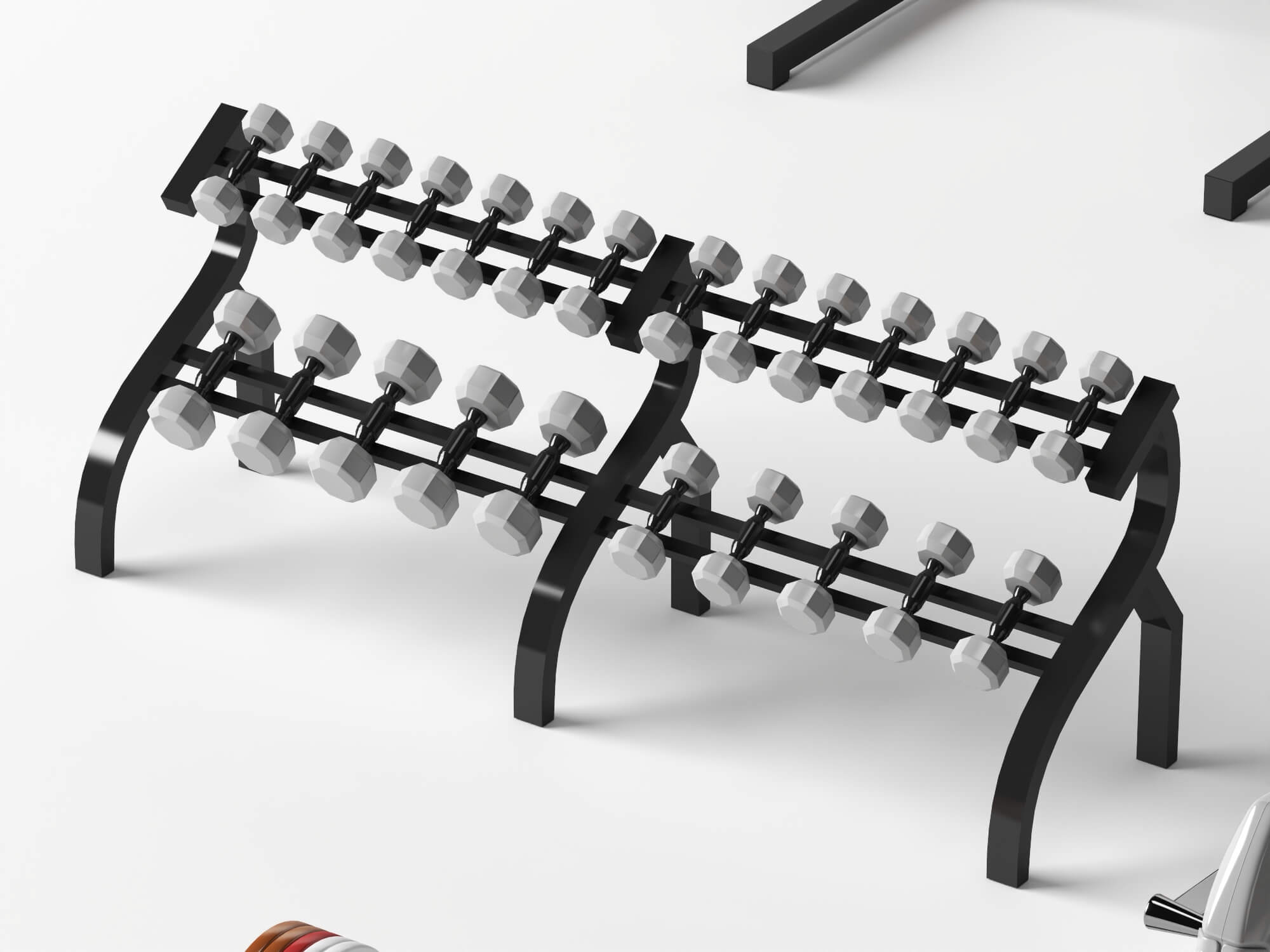 Gym Equipment Pack Lowpoly 3D Model 3D Model