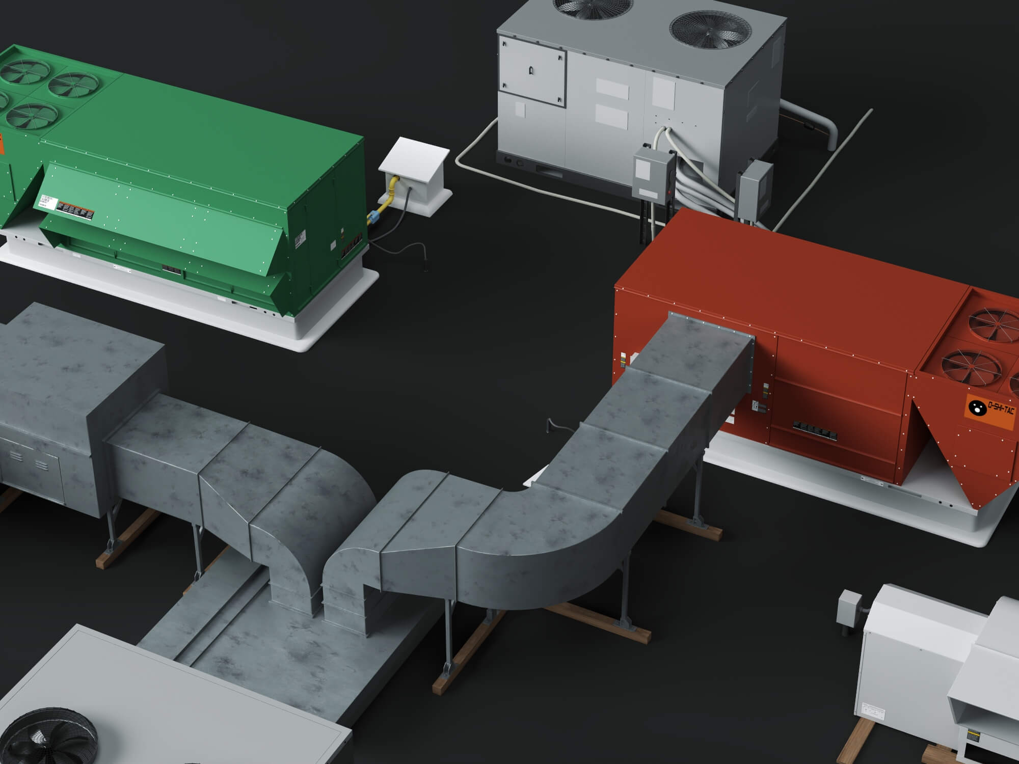 HVAC Equipment Pack 3D Model 3D Model