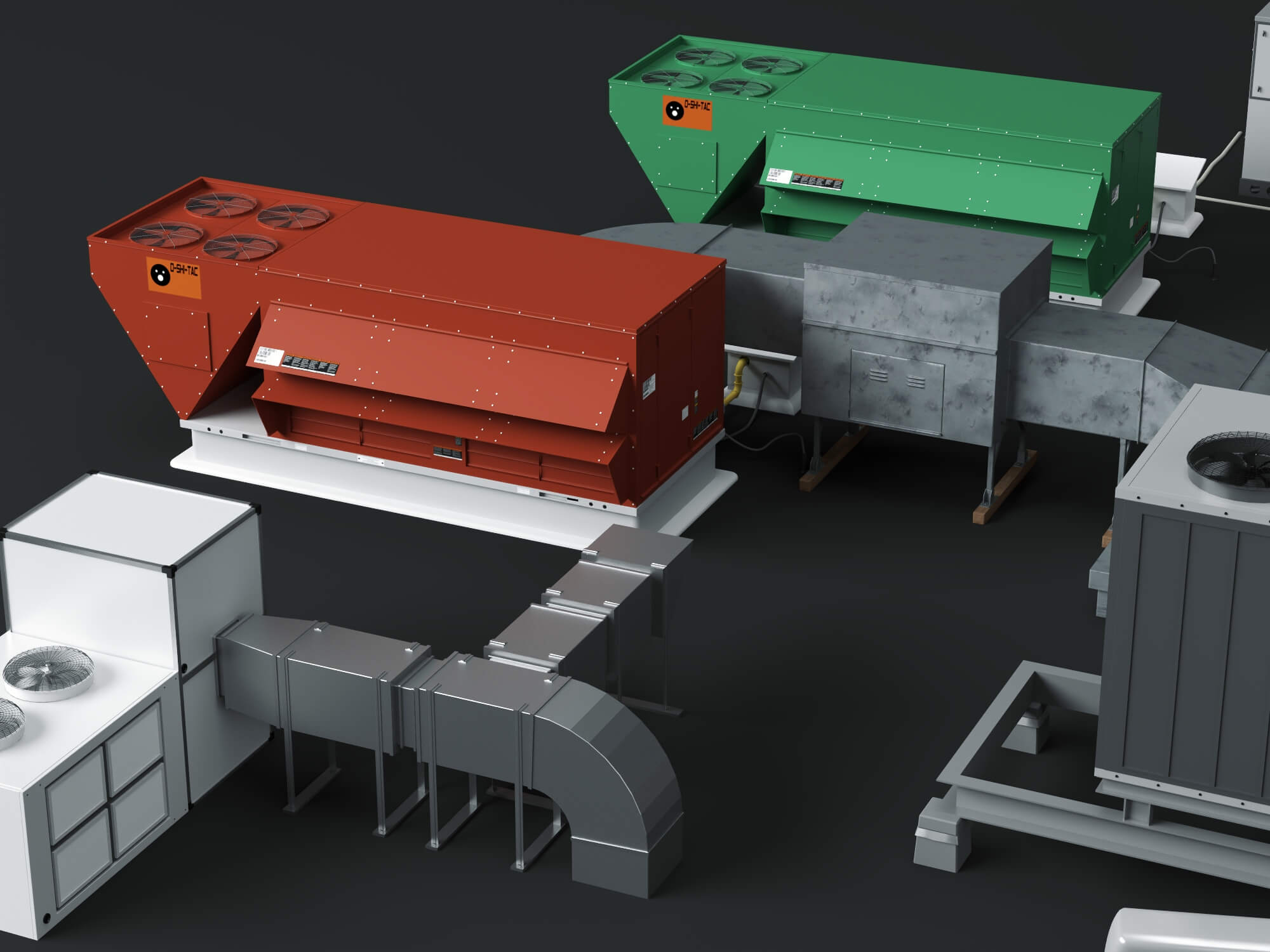 HVAC Equipment Pack 3D Model 3D Model