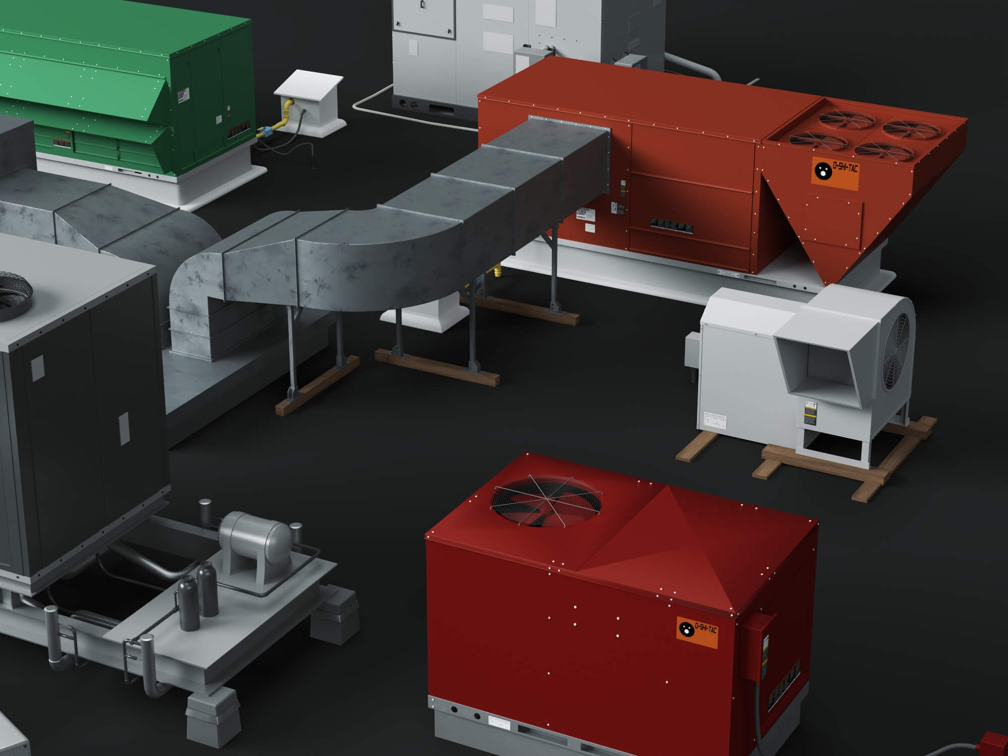 HVAC Equipment Pack 3D Model 3D Model
