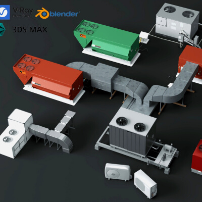 HVAC Equipment Pack 3D Model