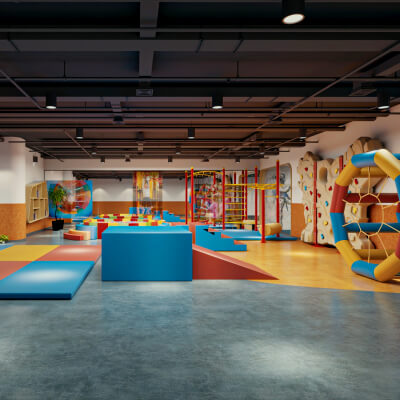 Indoor Kids Playground Interior Scene