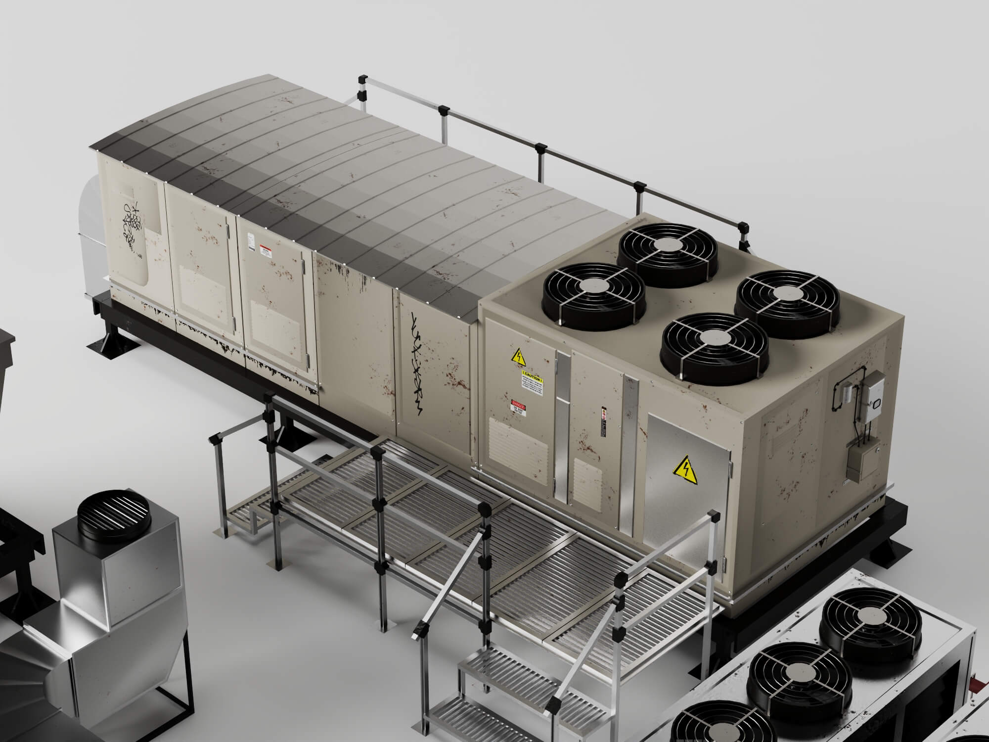 Industrial HVAC Equipment 3D Model Pack 3D Model