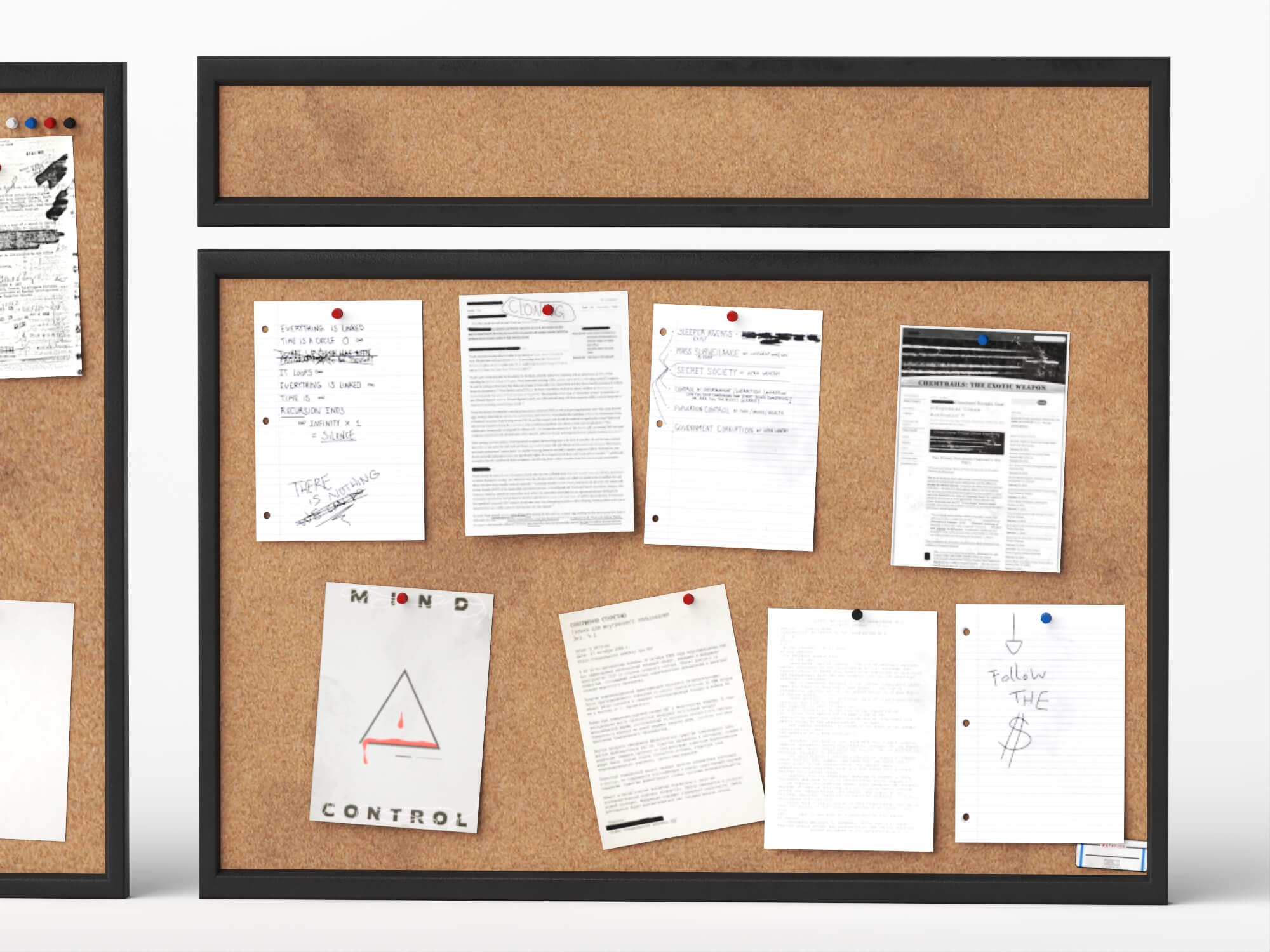 Investigation Cork Board 3D Model 3D Model