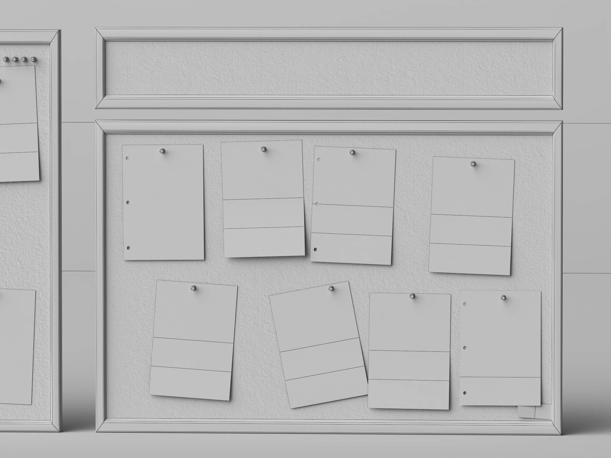 Investigation Cork Board 3D Model 3D Model